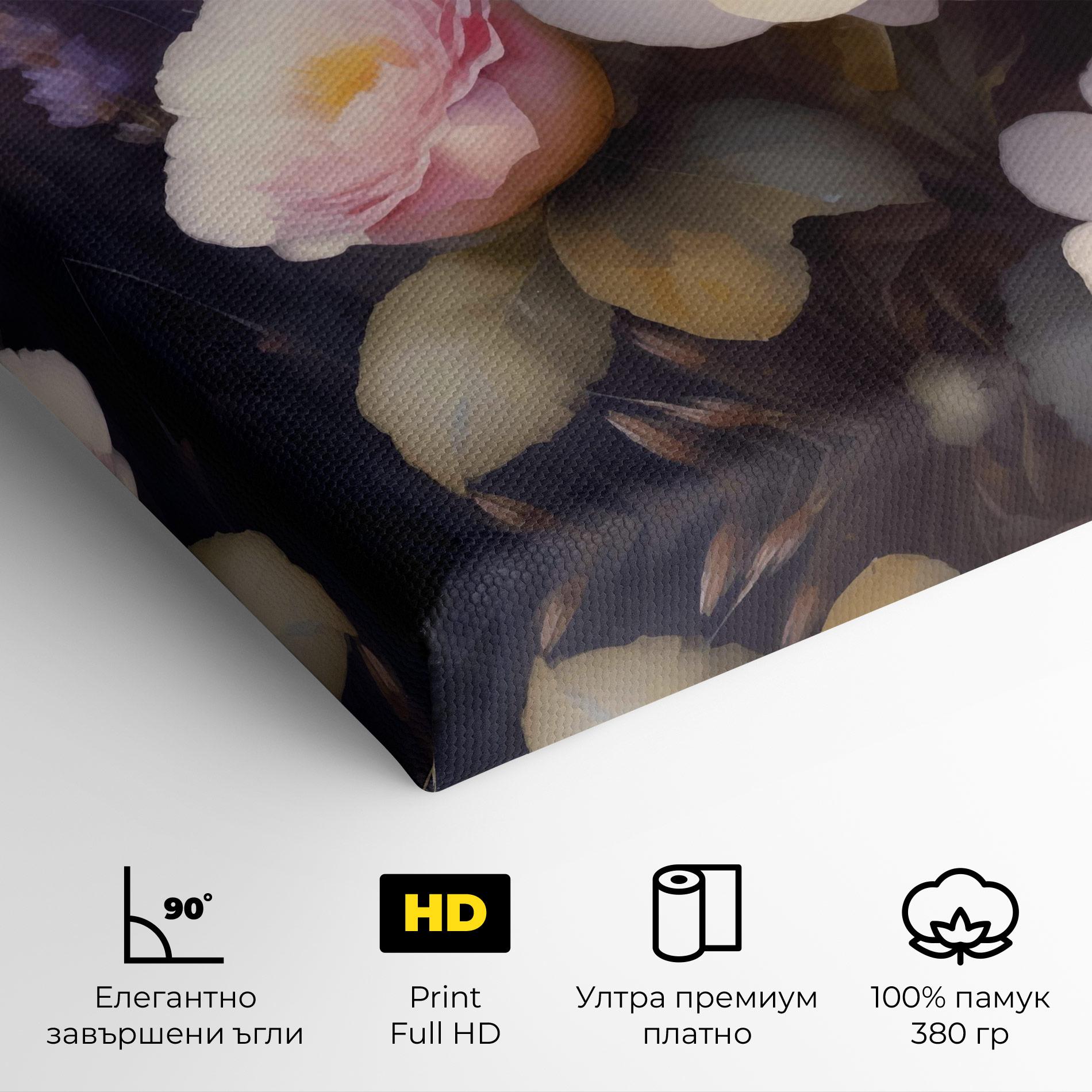 Картина на платно Cream Flower Spring mockup 4