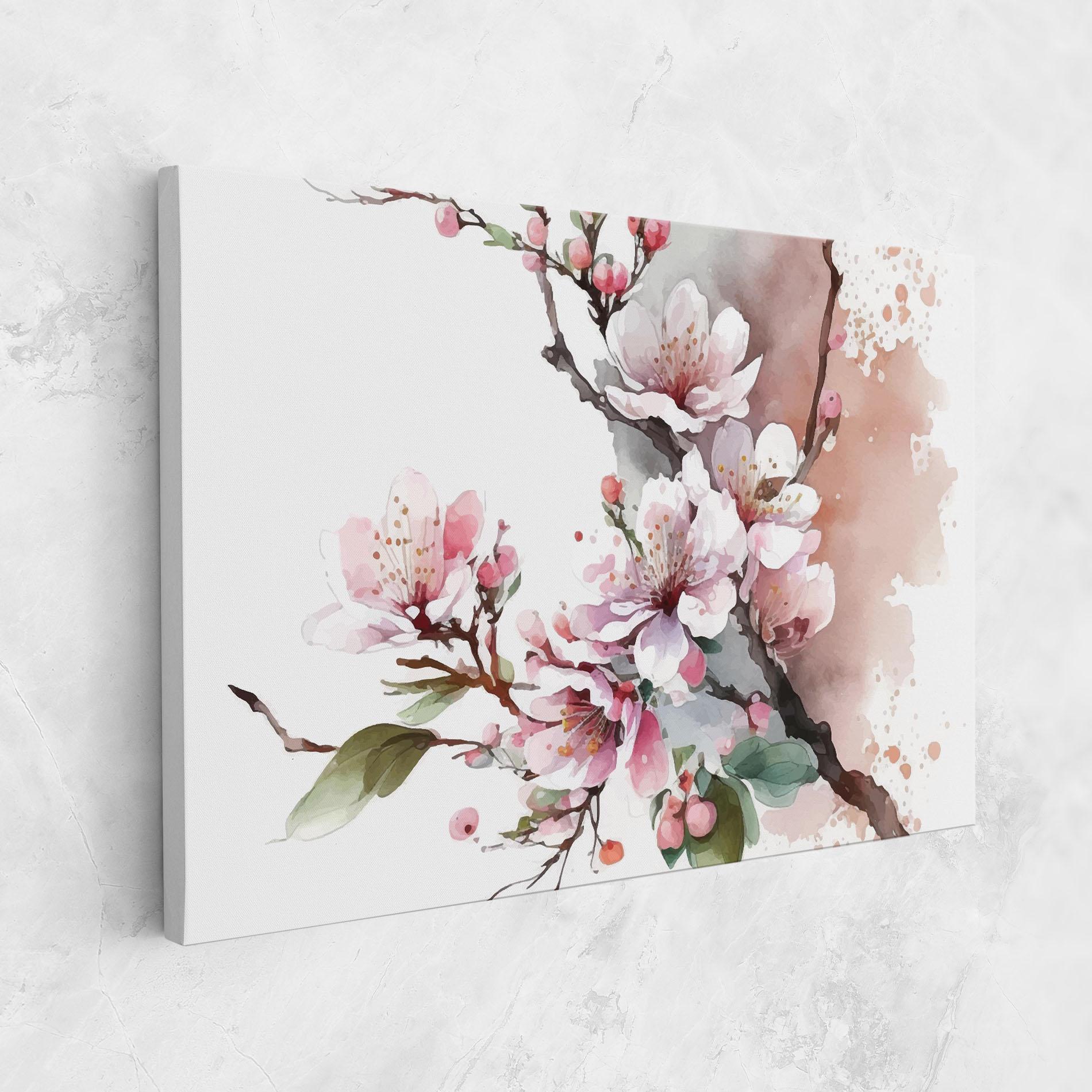 Картина на платно Cherry Spring Flower mockup 1
