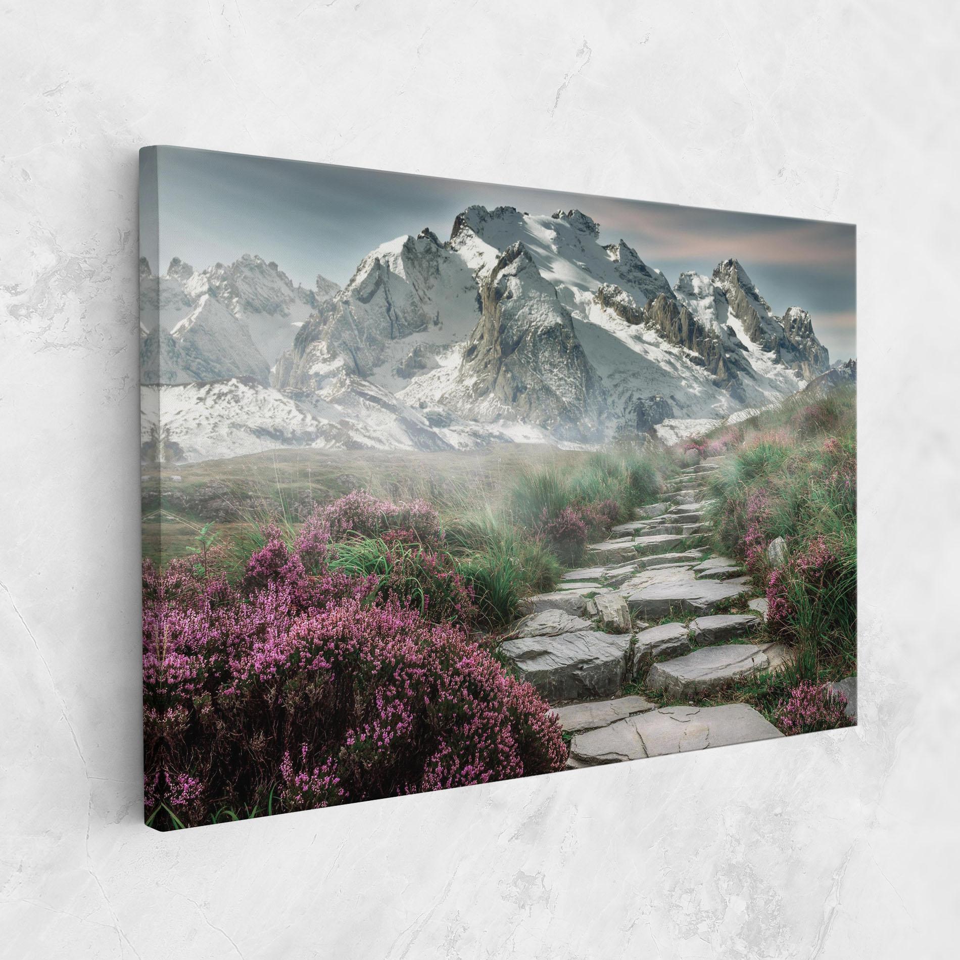 Картина на платно Mountain Spring View mockup 1