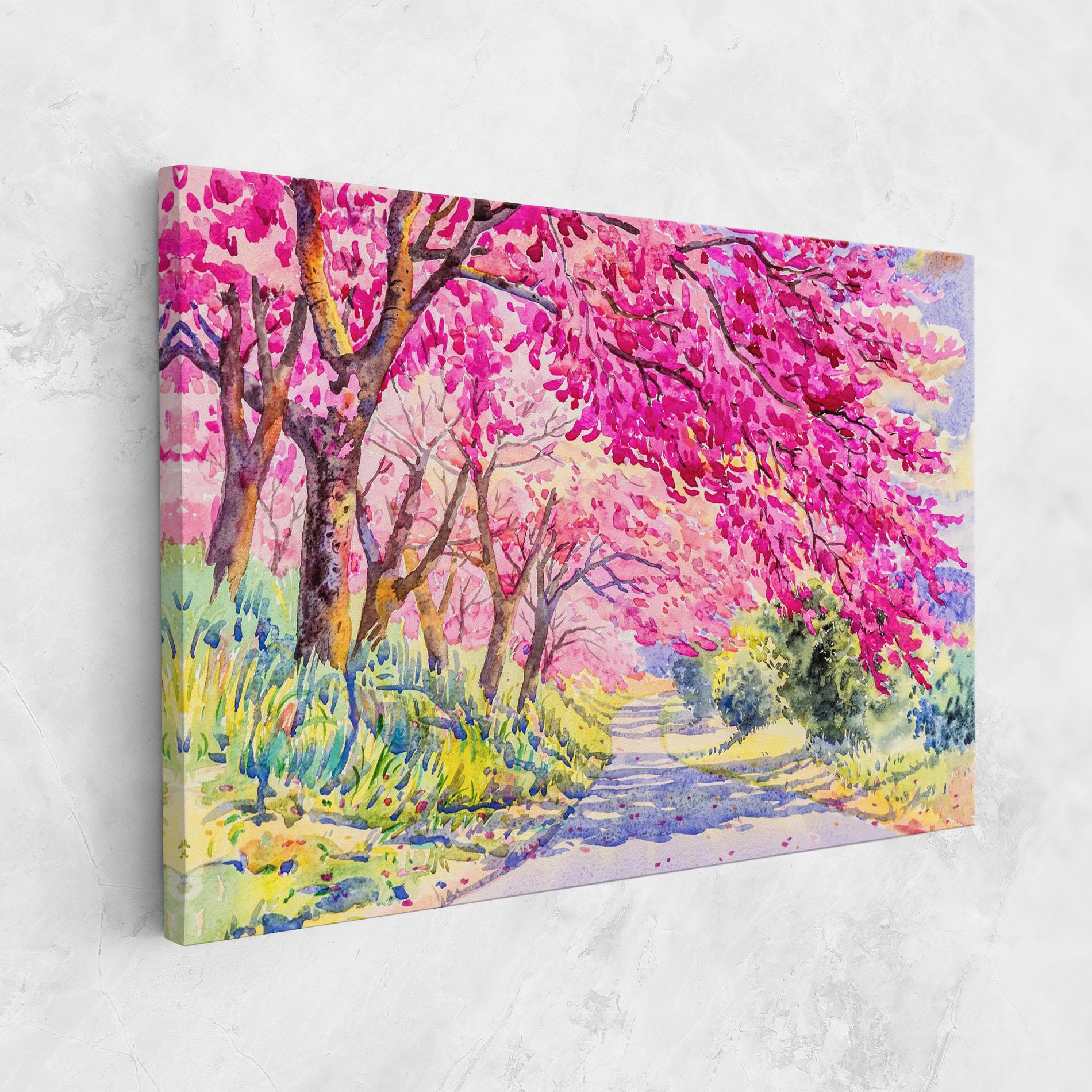 Картина на платно Pink Trees Art mockup 1