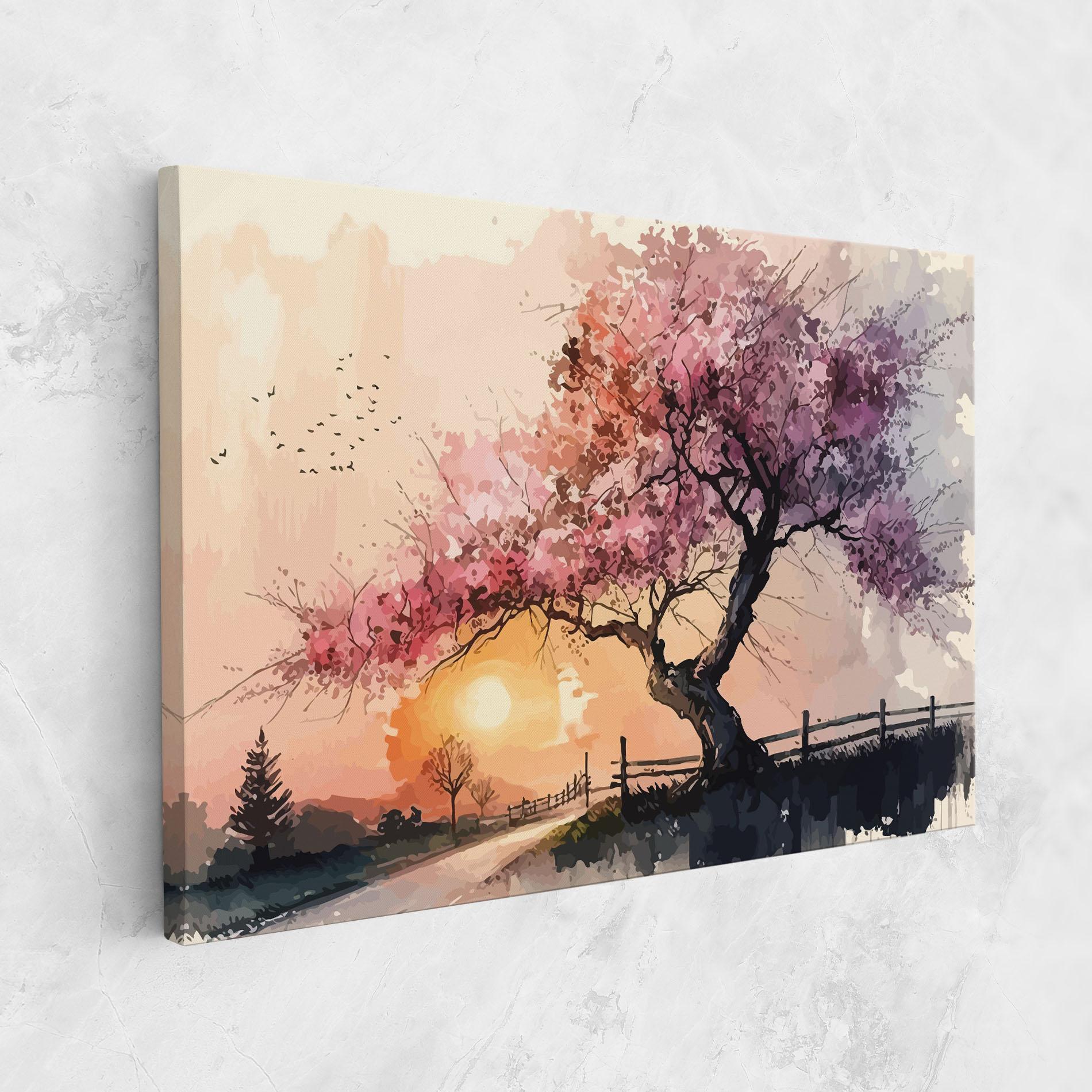 Картина на платно Sunset Spring mockup 1