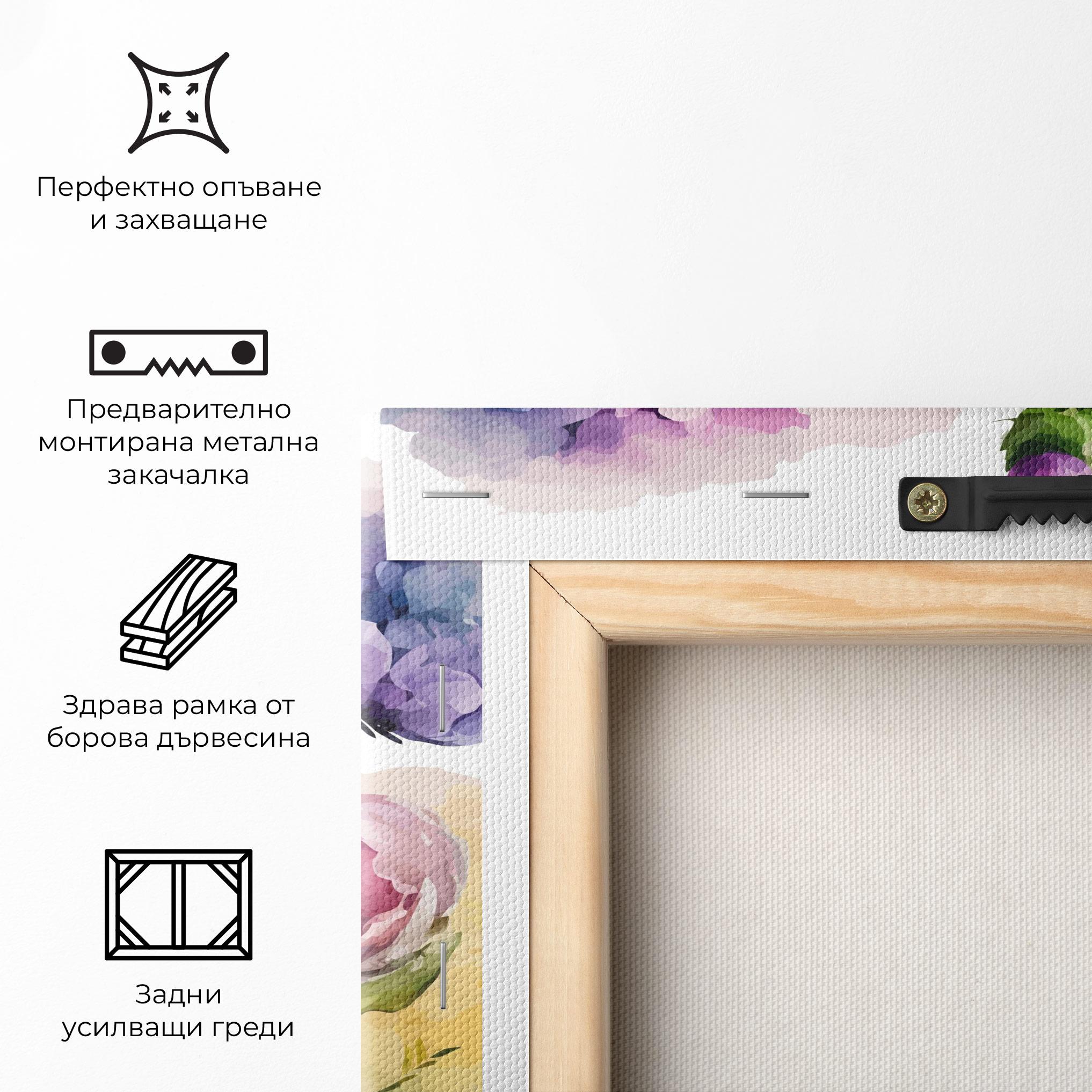 Картина на платно Beautiful Spring Flowers mockup 5