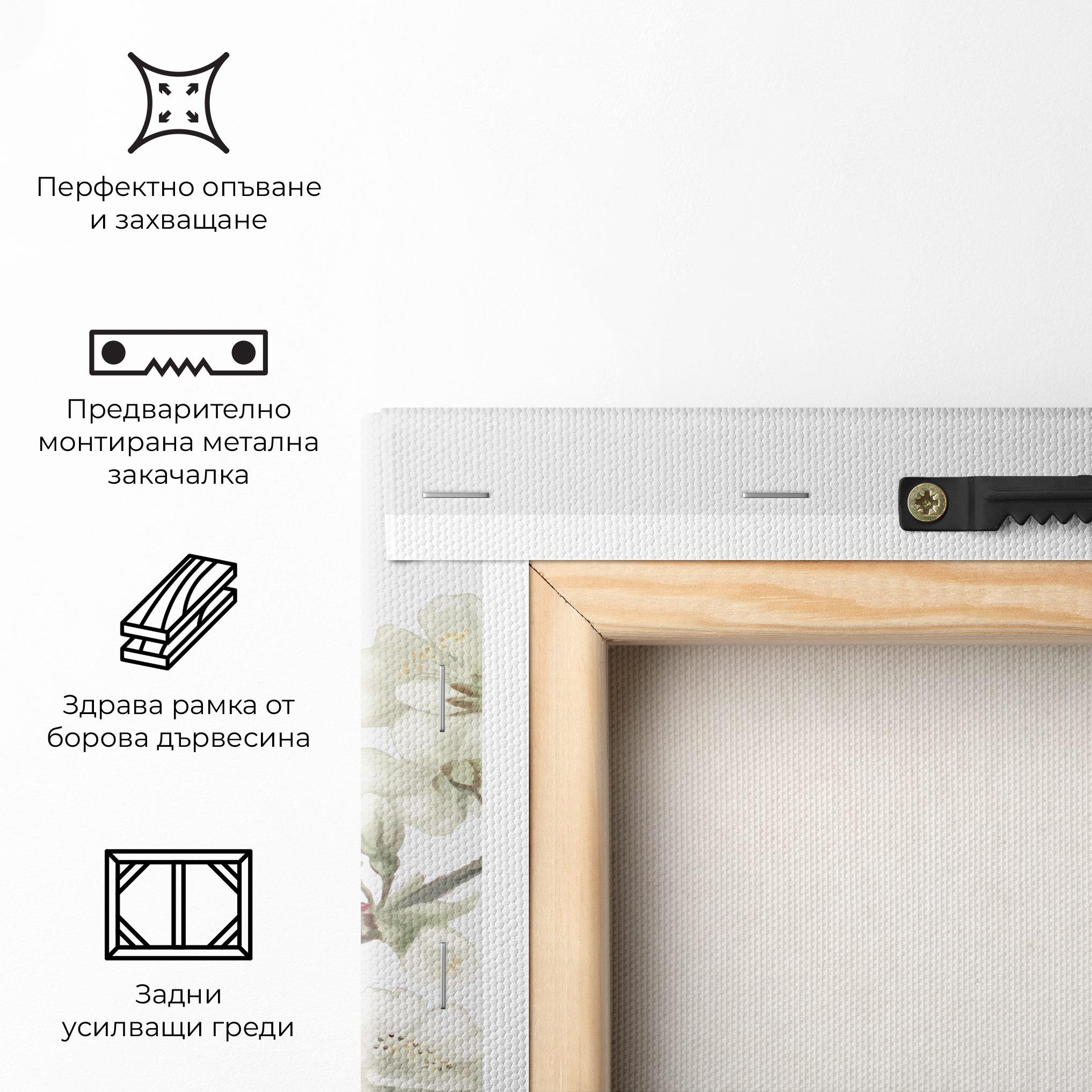 Картина на платно Bee Spring Flower mockup 5