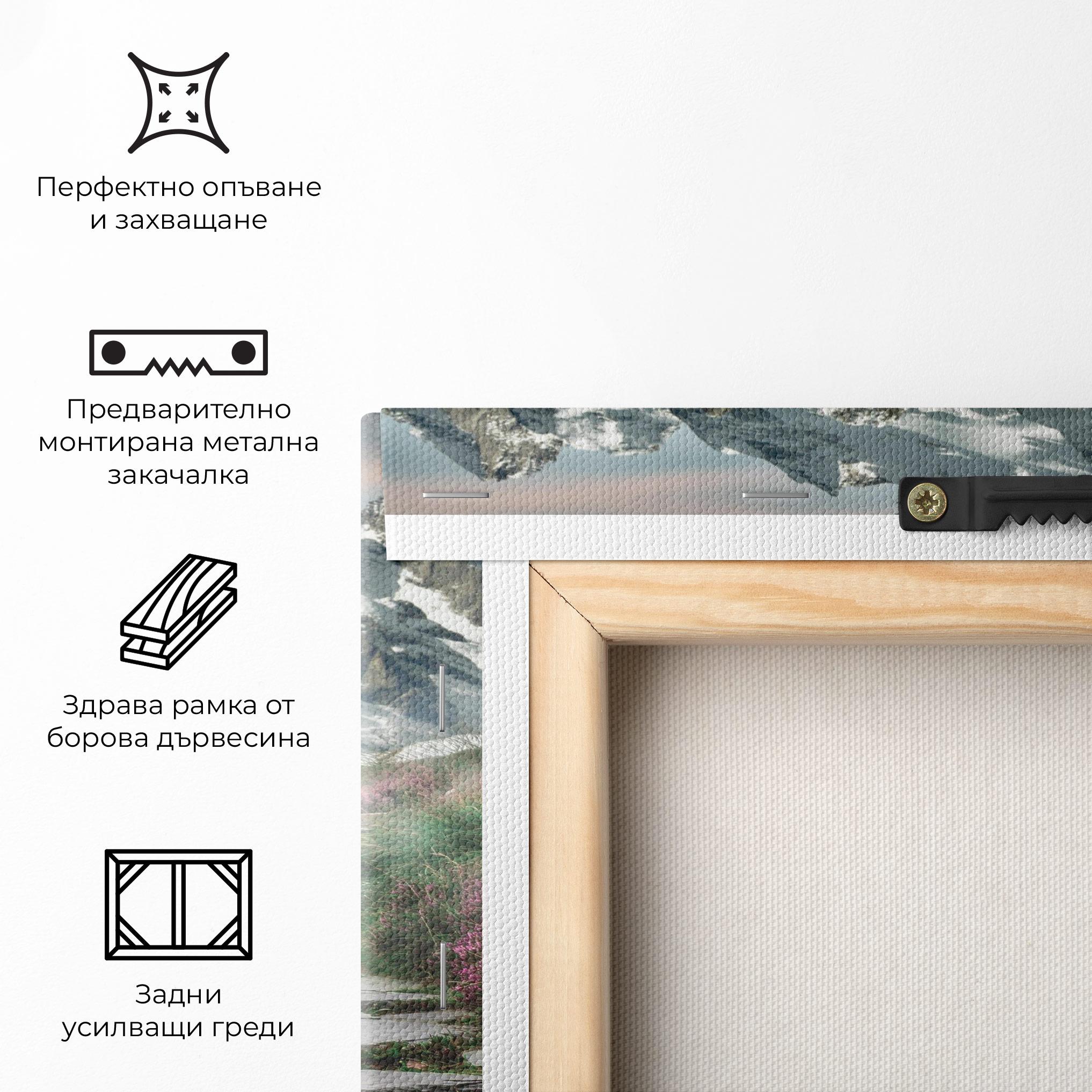 Картина на платно Mountain Spring View mockup 5