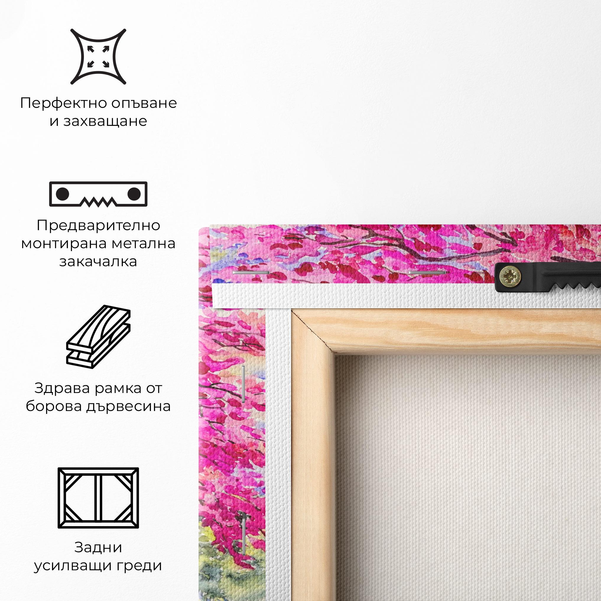 Картина на платно Pink Trees Art mockup 5