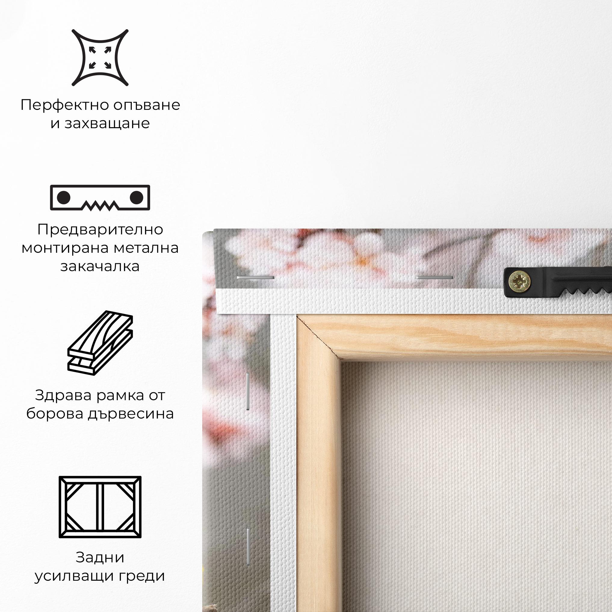 Картина на платно Pretty Spring Yellow Bird mockup 5