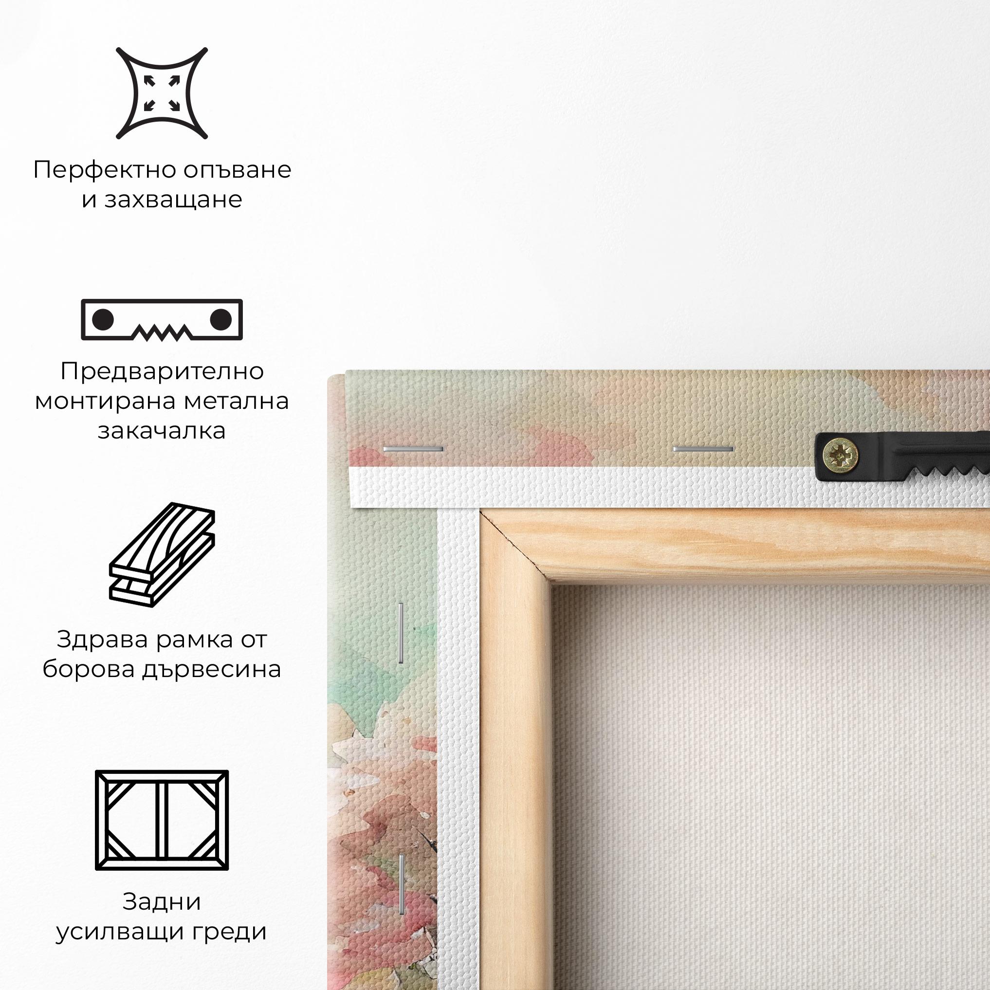 Картина на платно Spring Pink Trees mockup 5