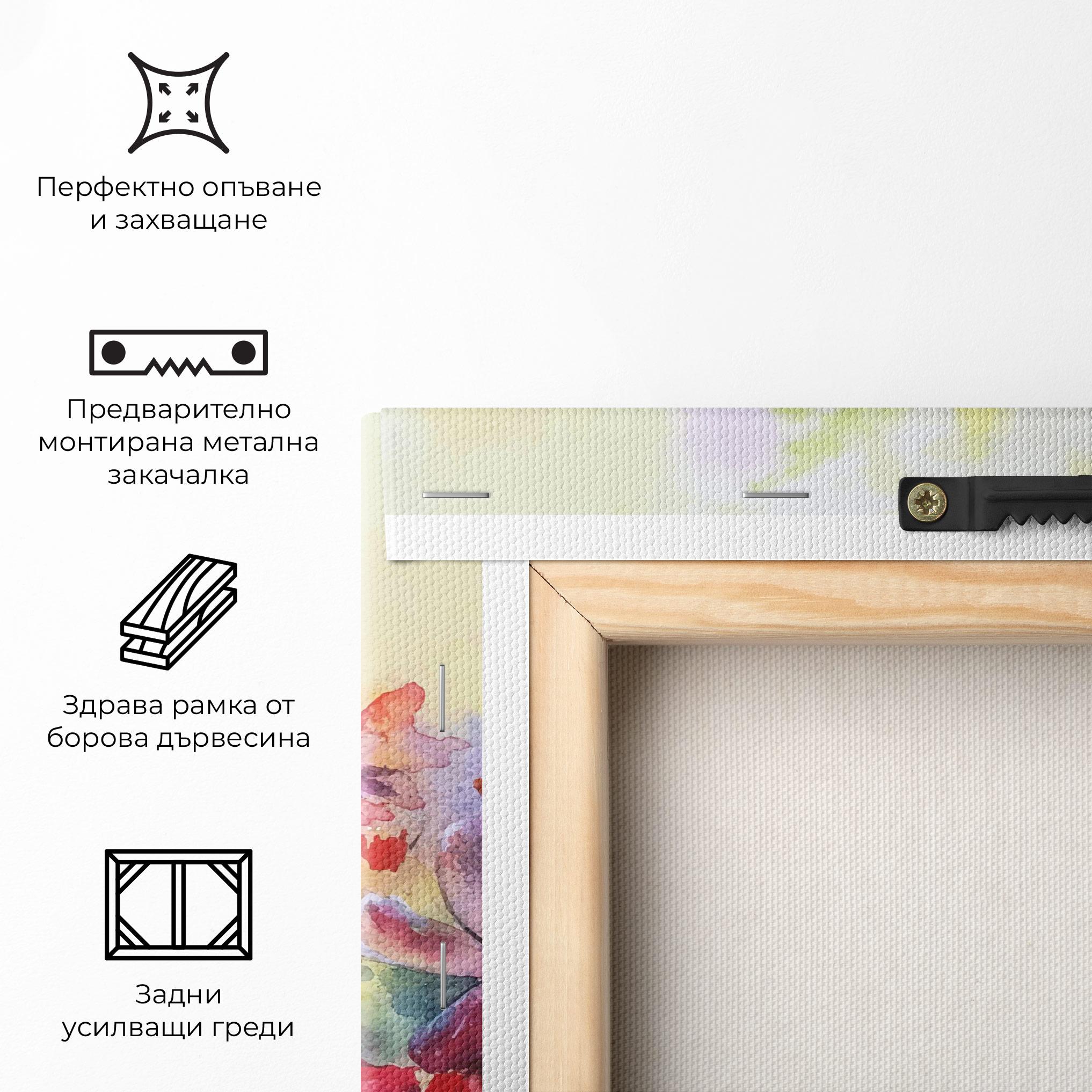 Картина на платно Water Art Flowers mockup 5