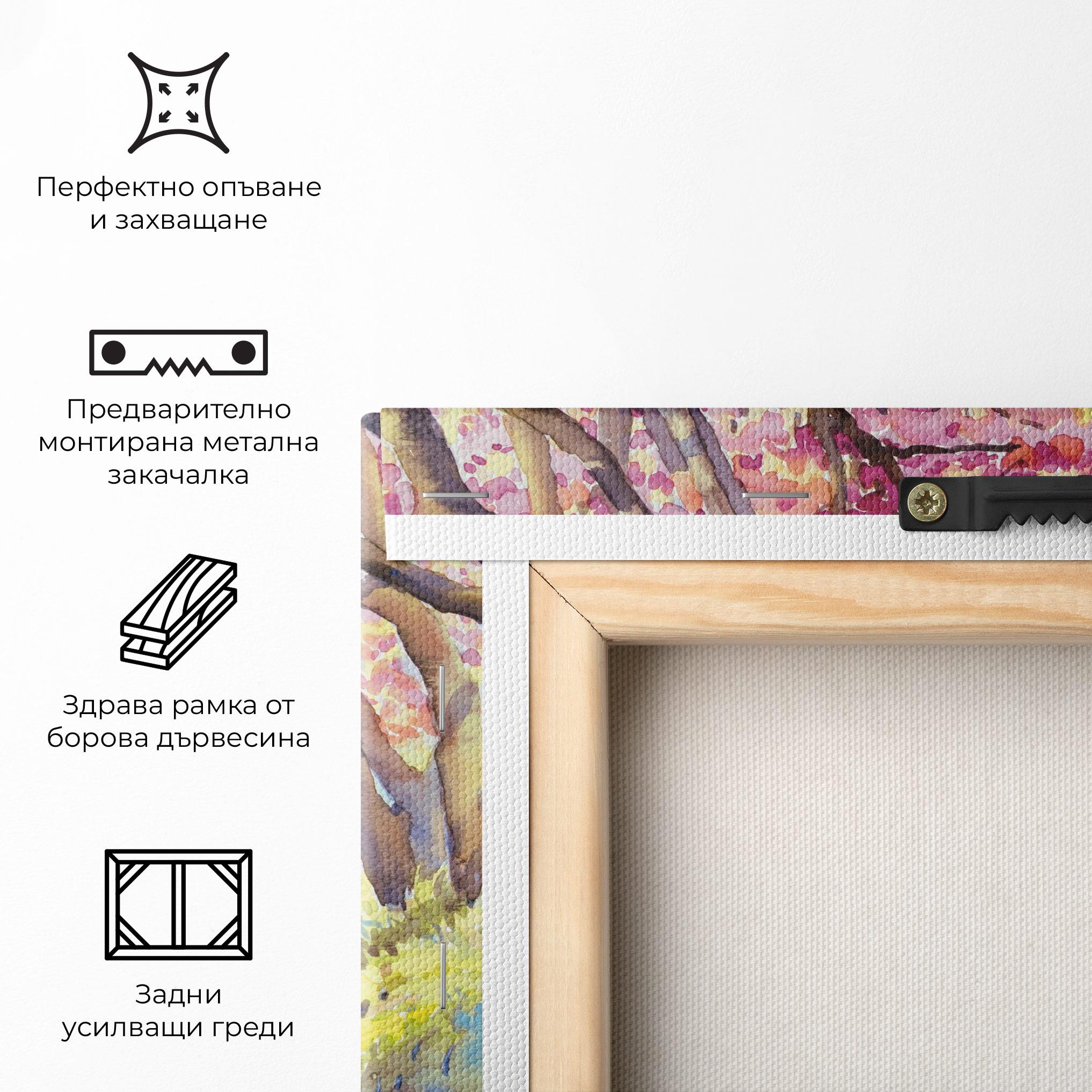 Картина на платно Watercolor Spring Landscape mockup 5