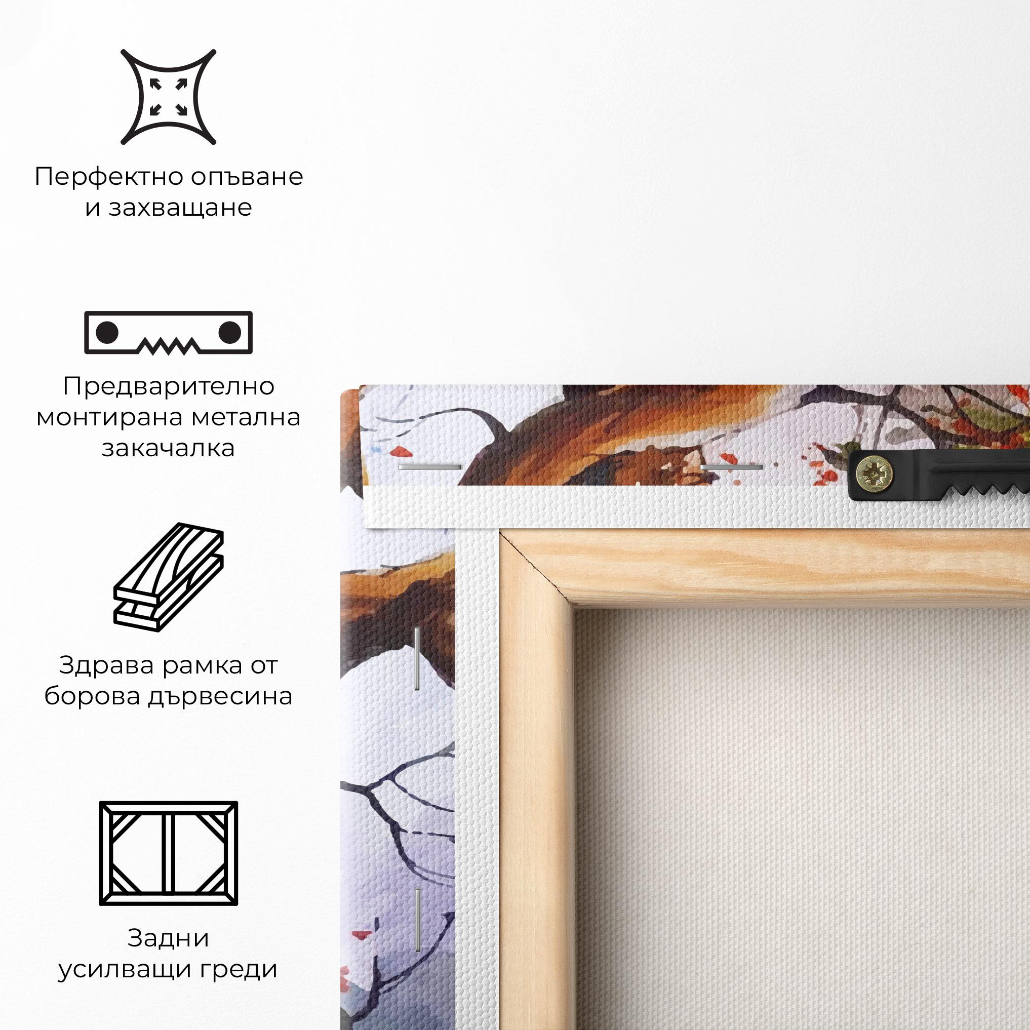 Картина на платно Watercolor Spring Tree mockup 5