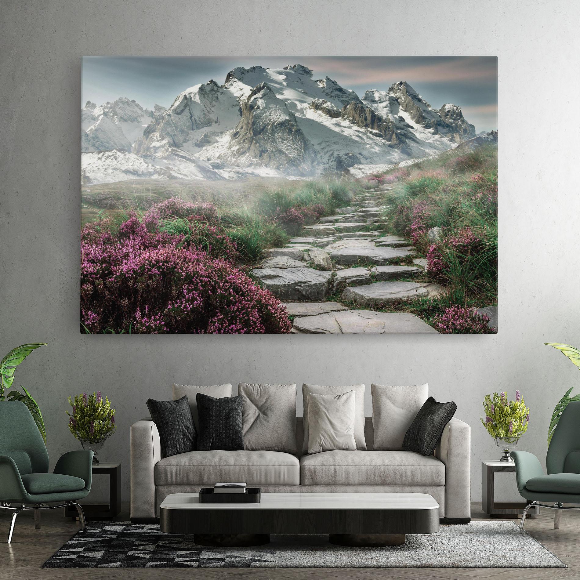 Картина на платно Mountain Spring View mockup 7