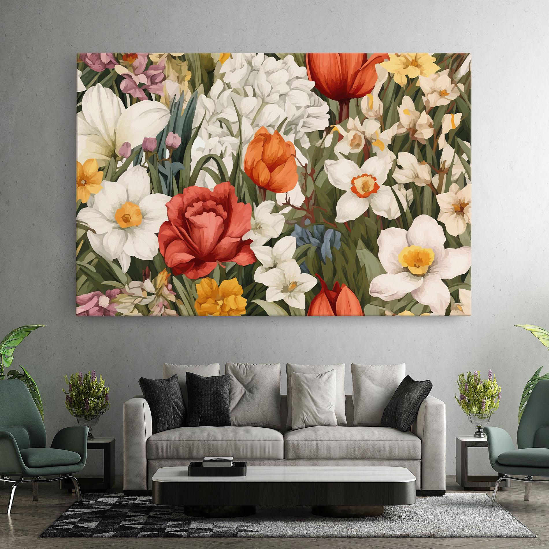 Картина на платно Orange Red Spring mockup 7