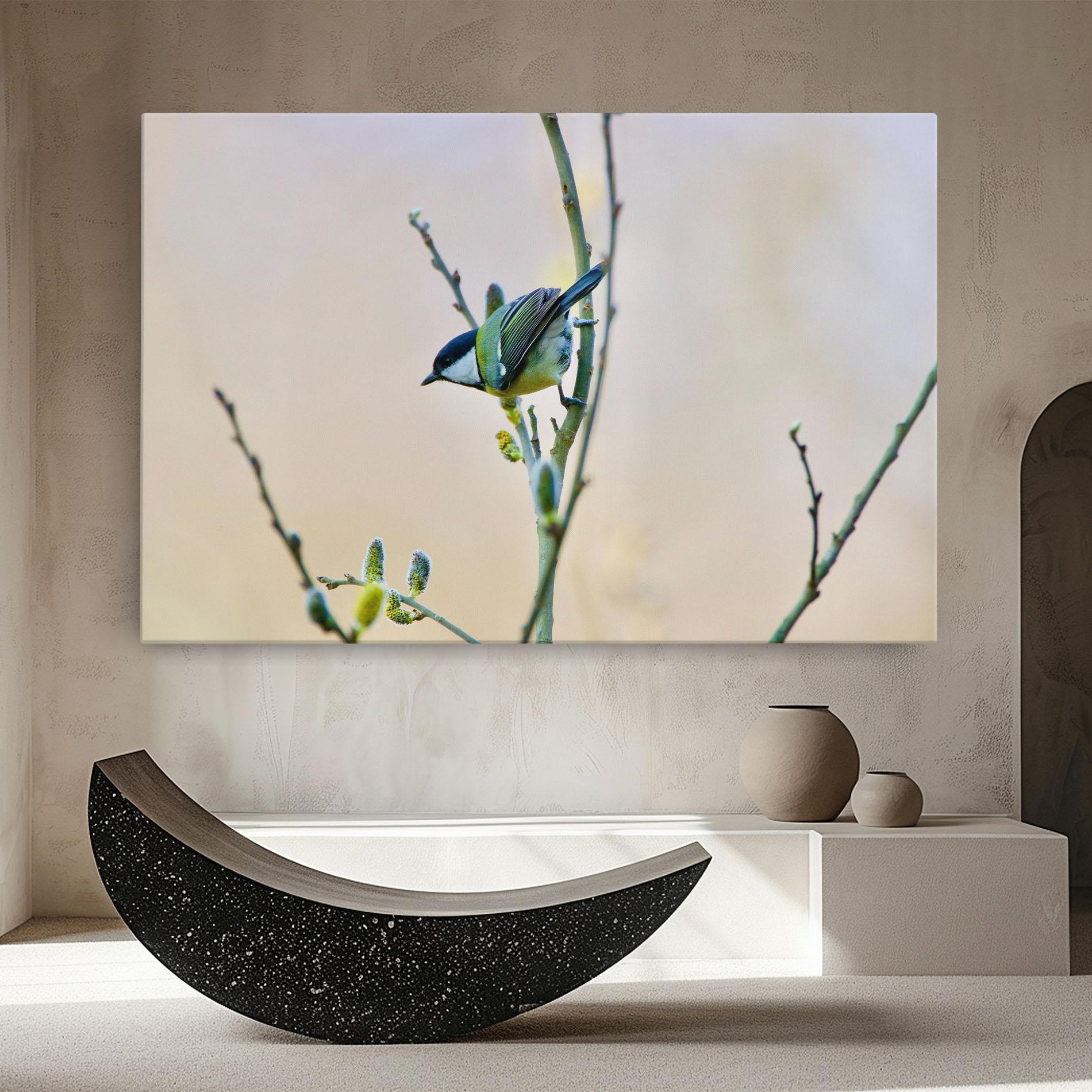 Картина на платно Beautiful Spring Bird mockup 8