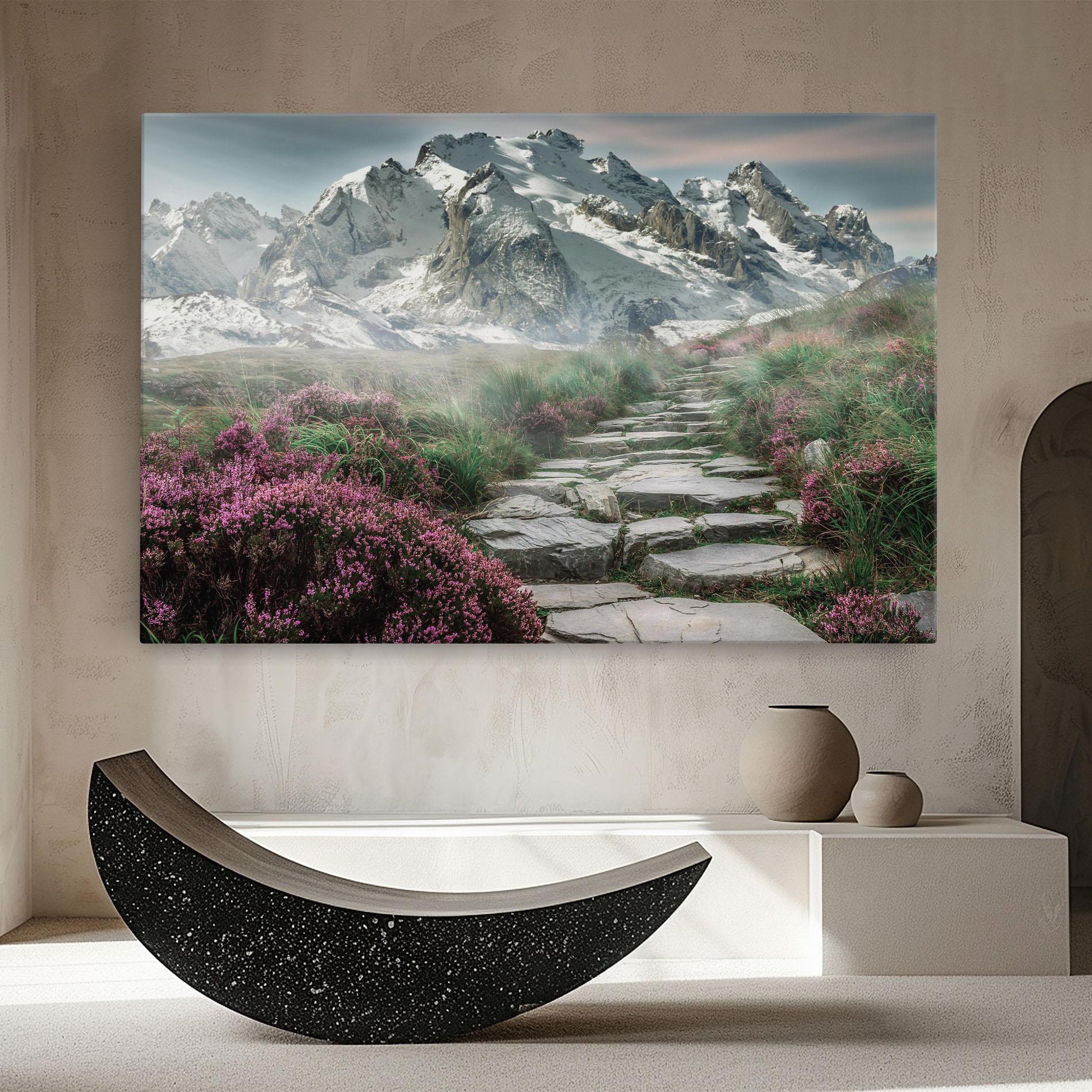 Картина на платно Mountain Spring View mockup 8