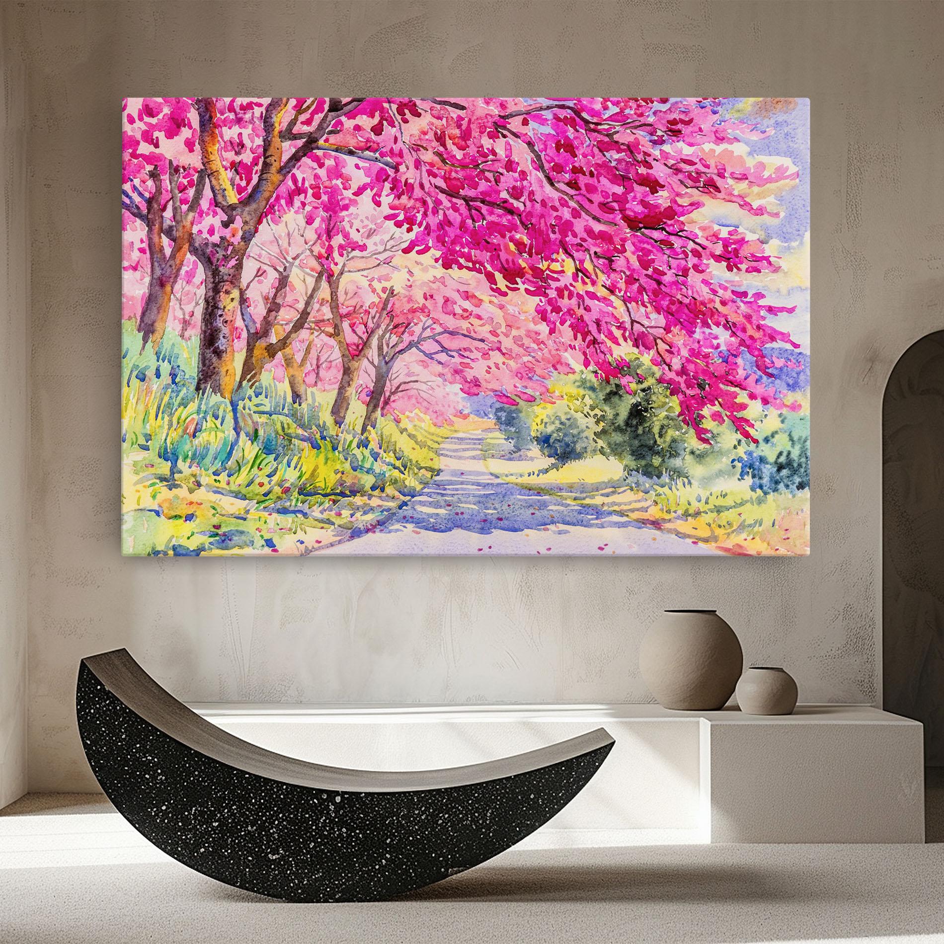 Картина на платно Pink Trees Art mockup 8