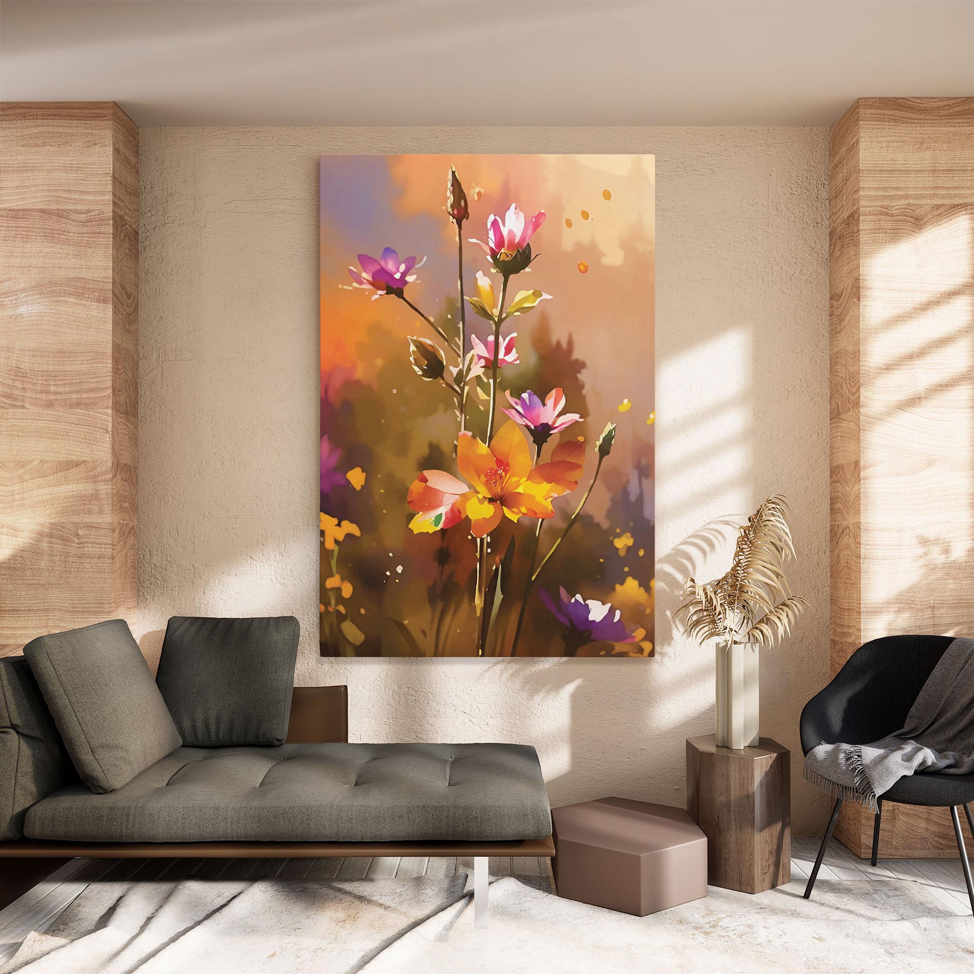 Картина на платно Orange Pink Spring mockup 8