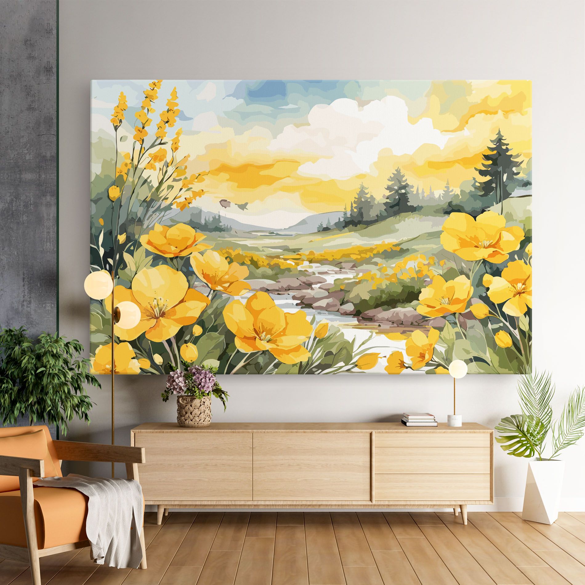 Yellow Spring Flower mockup 9