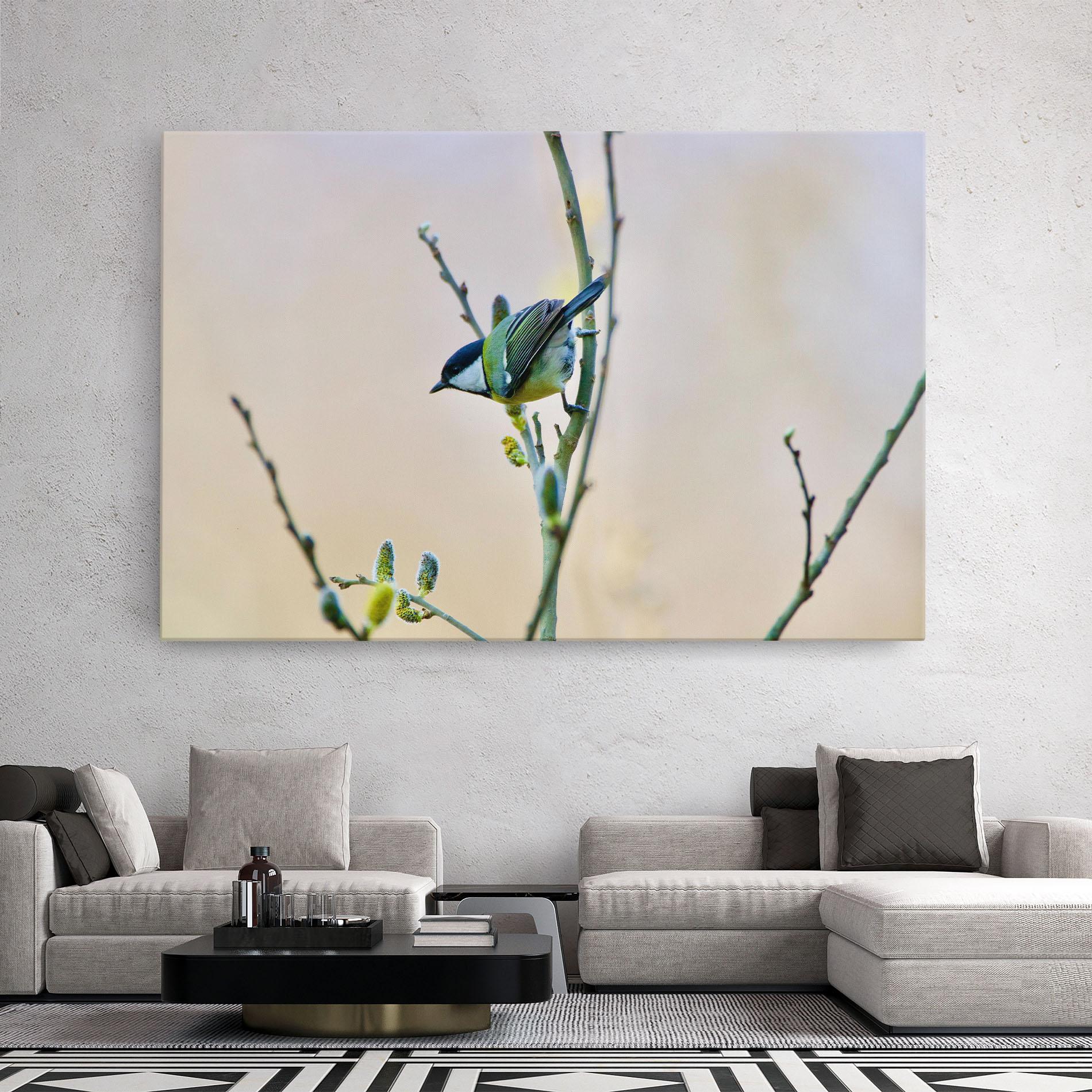 Картина на платно Beautiful Spring Bird mockup 2