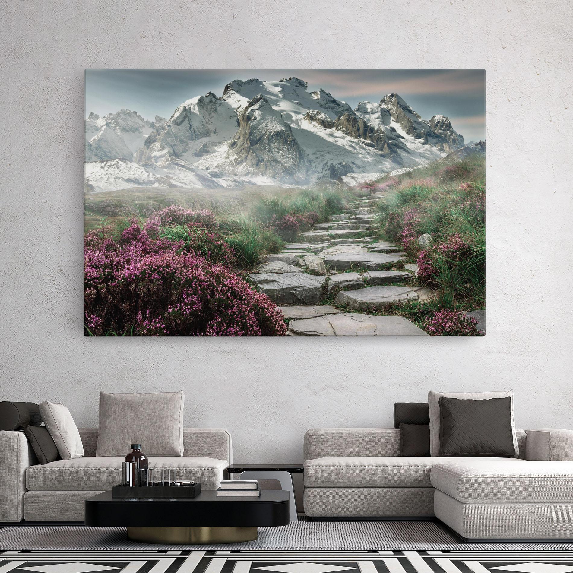 Картина на платно Mountain Spring View mockup 2