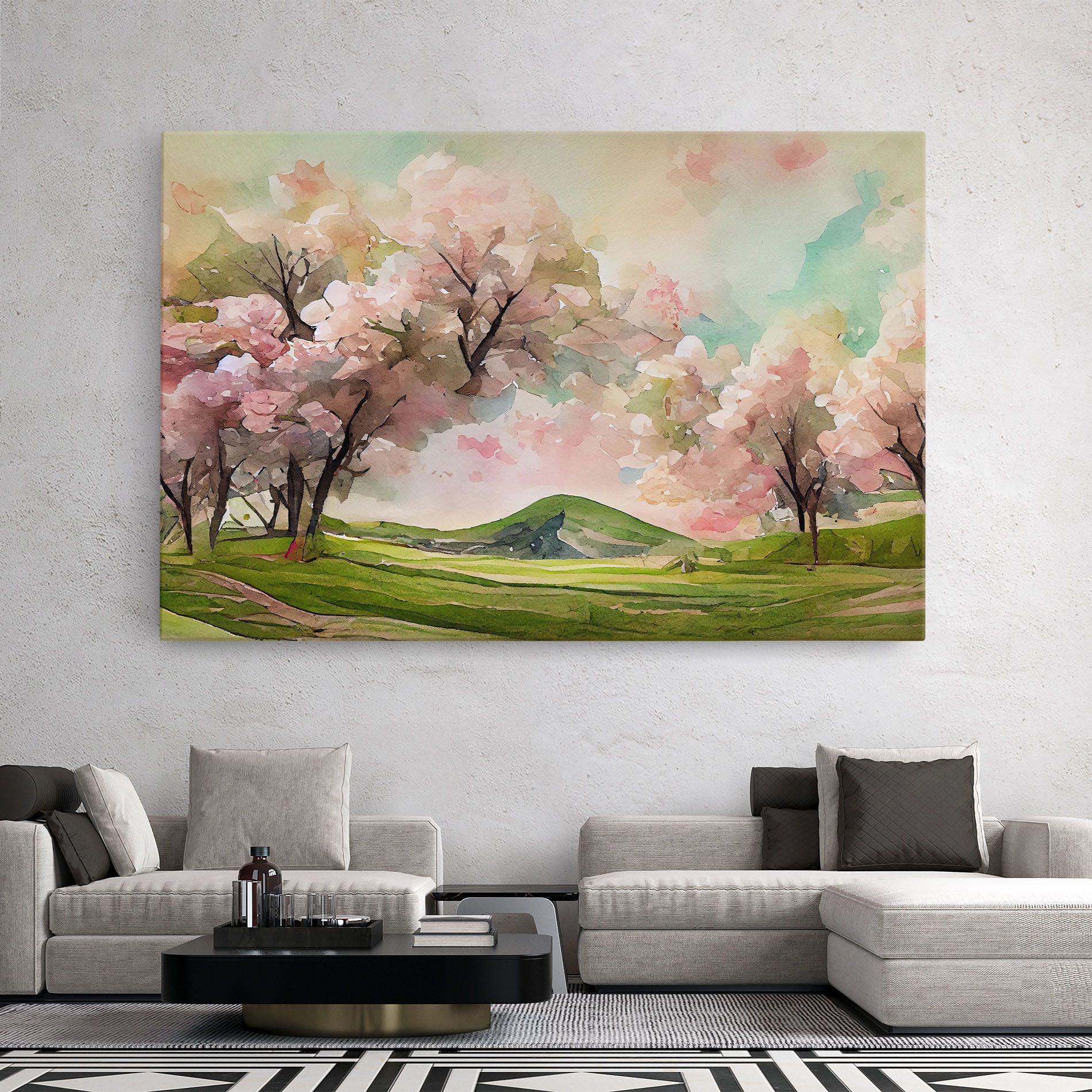Spring Pink Trees mockup 2