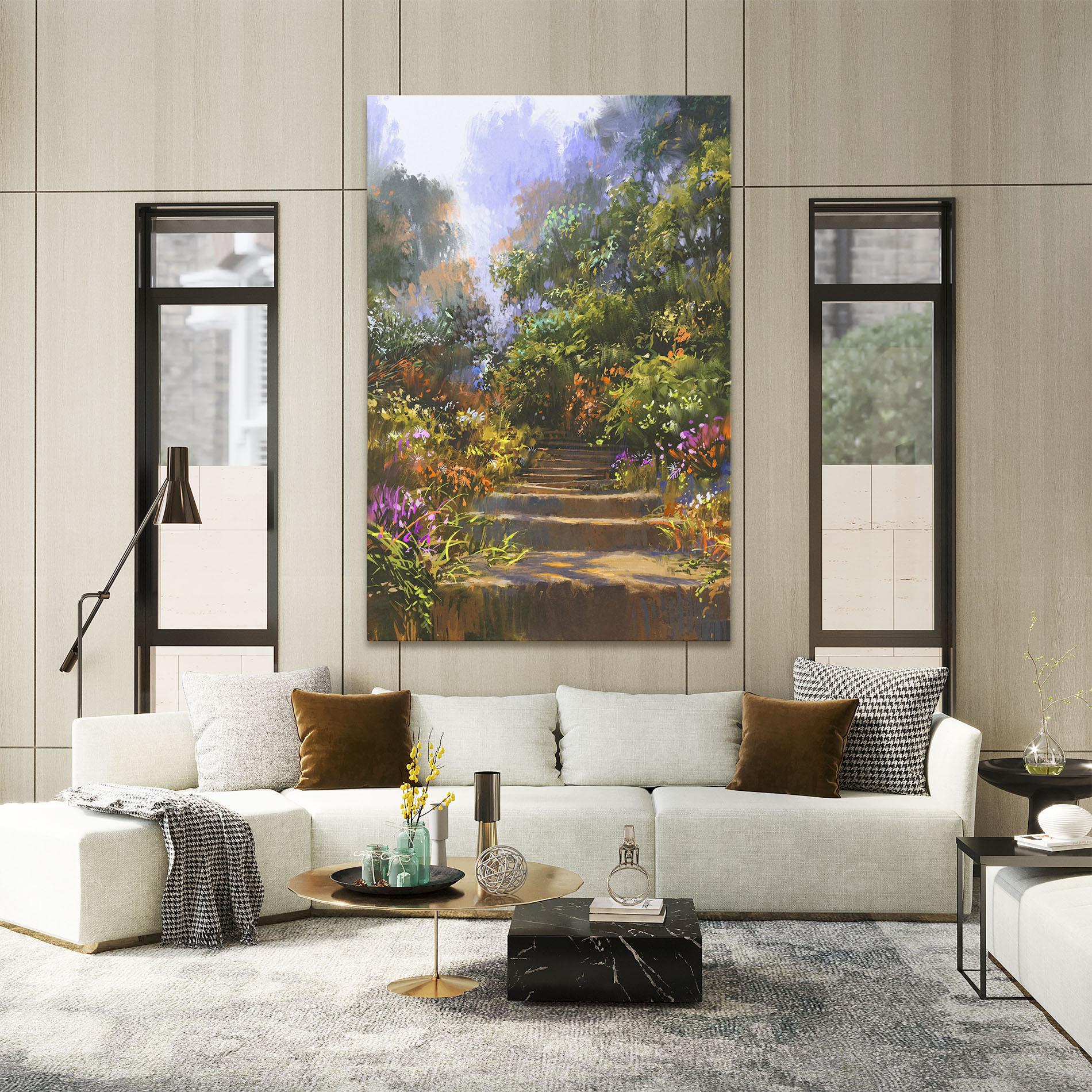 Картина на платно Spring Staircase Painting mockup 2