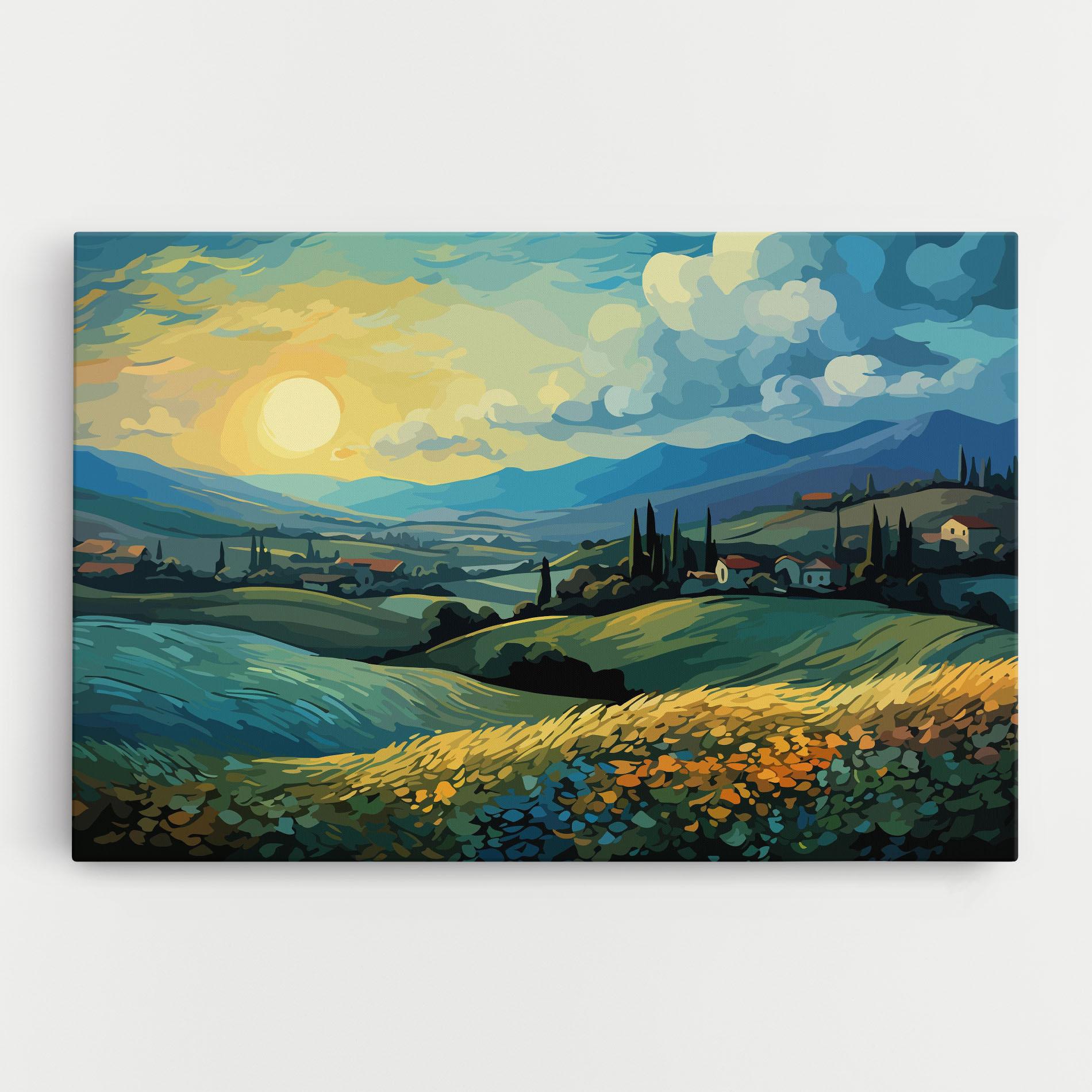 Картина на платно Fantasy Blue View mockup 0