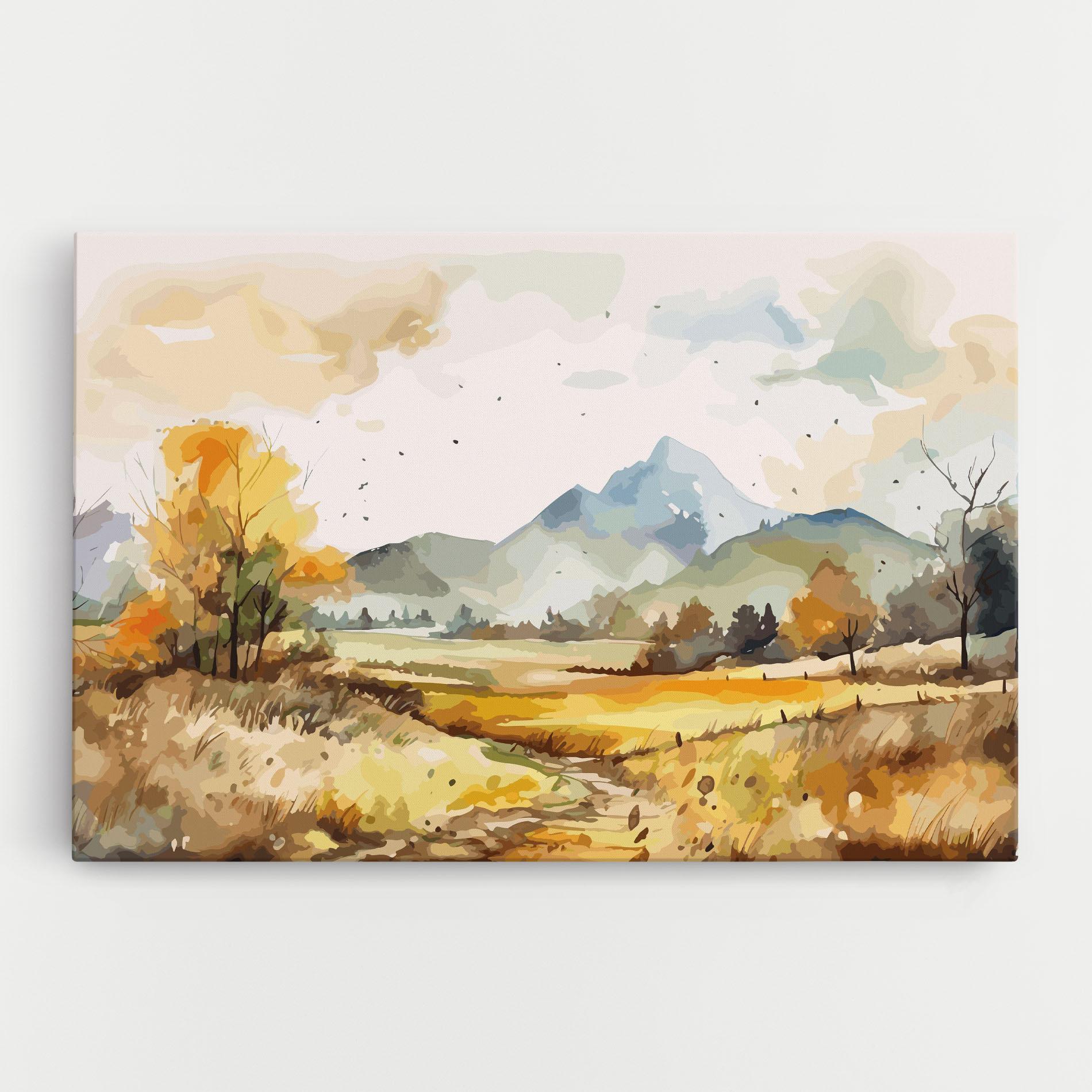 Картина на платно Mountain Rural View mockup 0