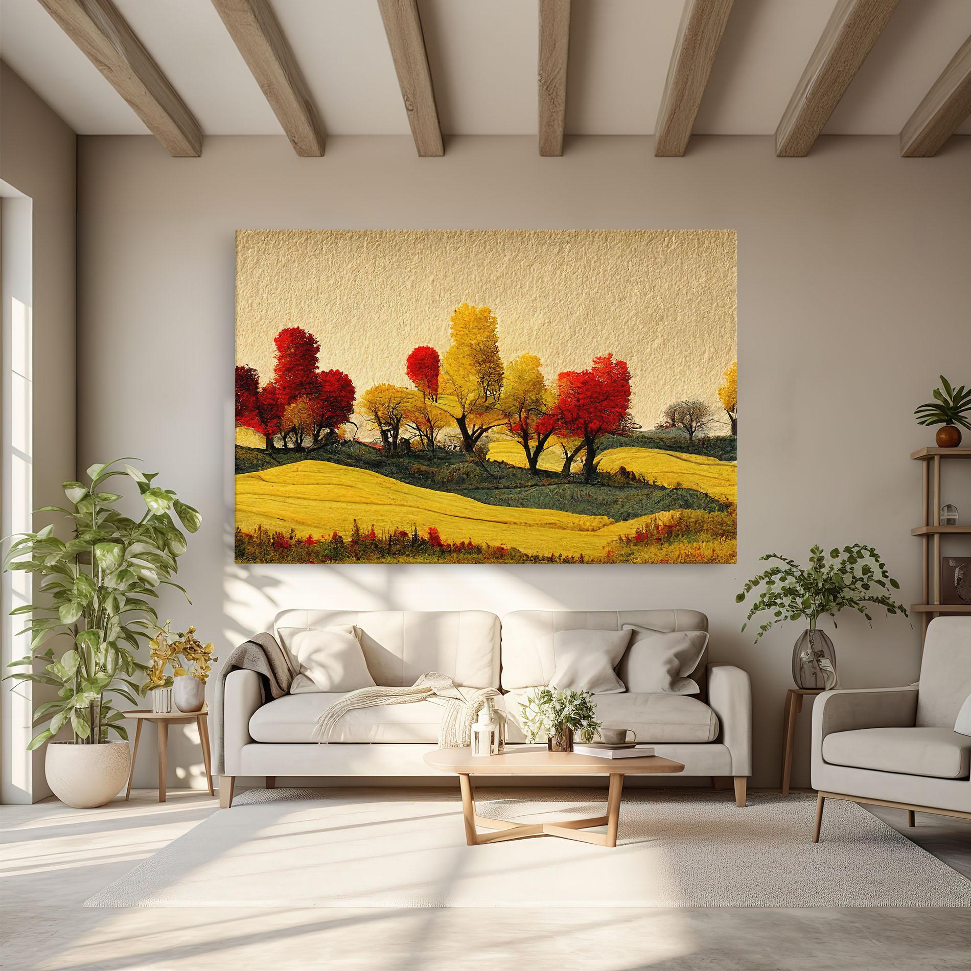 Картина на платно Autumn Paper Style mockup 6