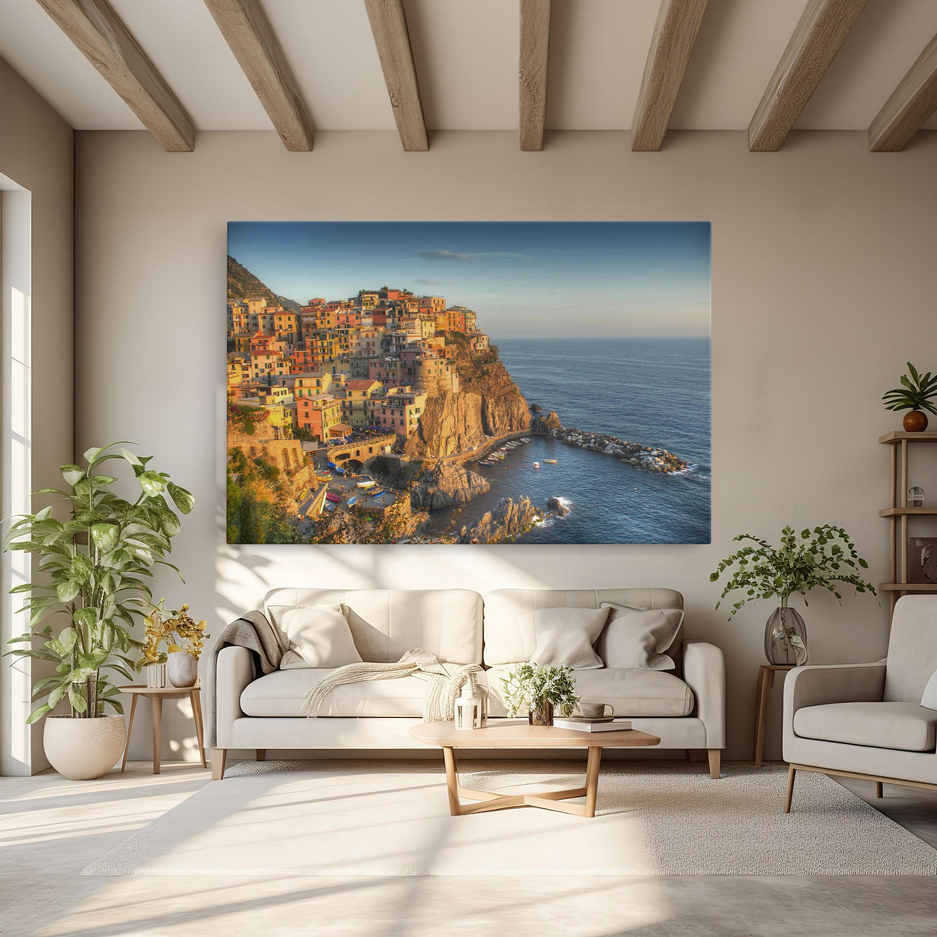 Картина на платно Cinque Terrre mockup 6