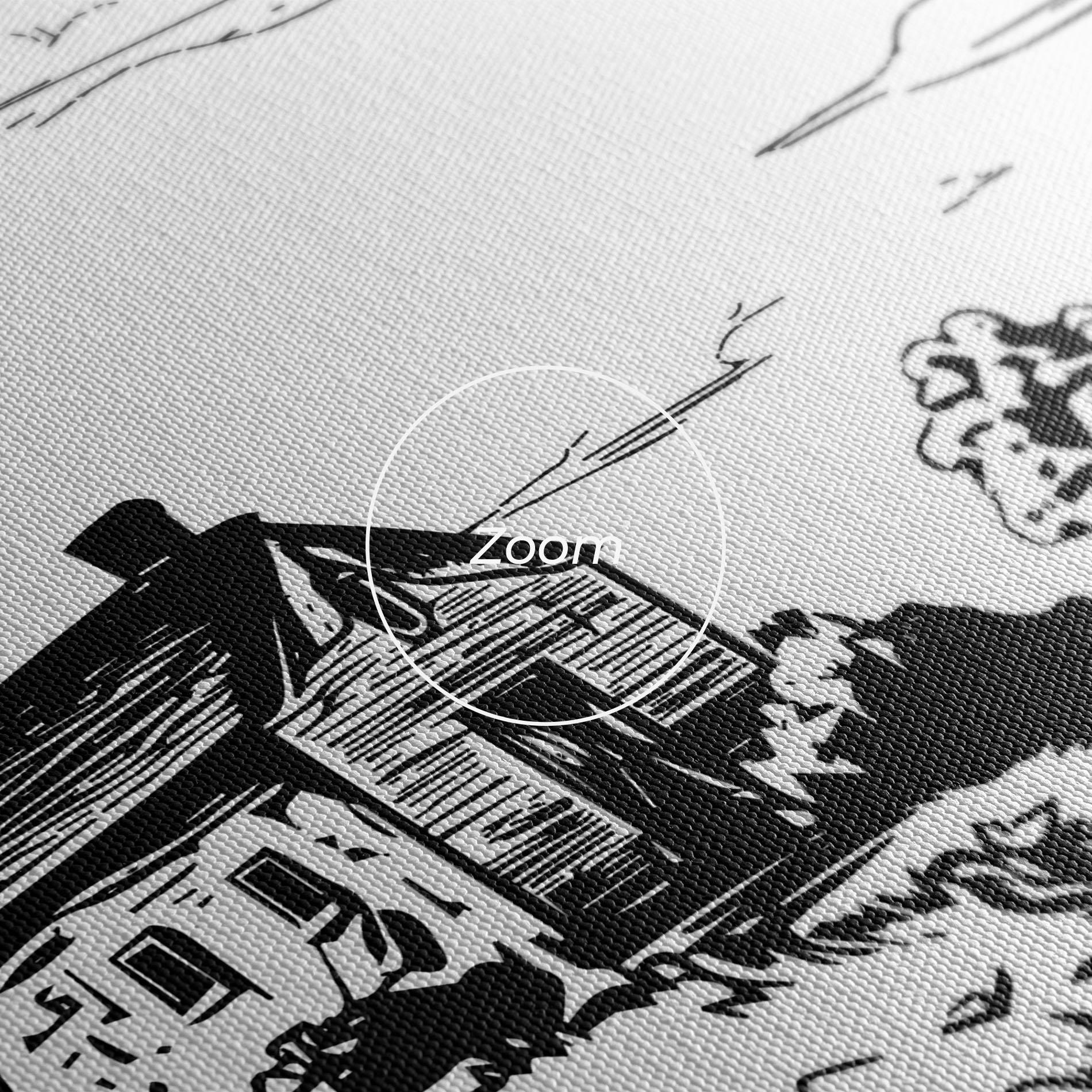 Картина на платно Black Line Wheat mockup 3