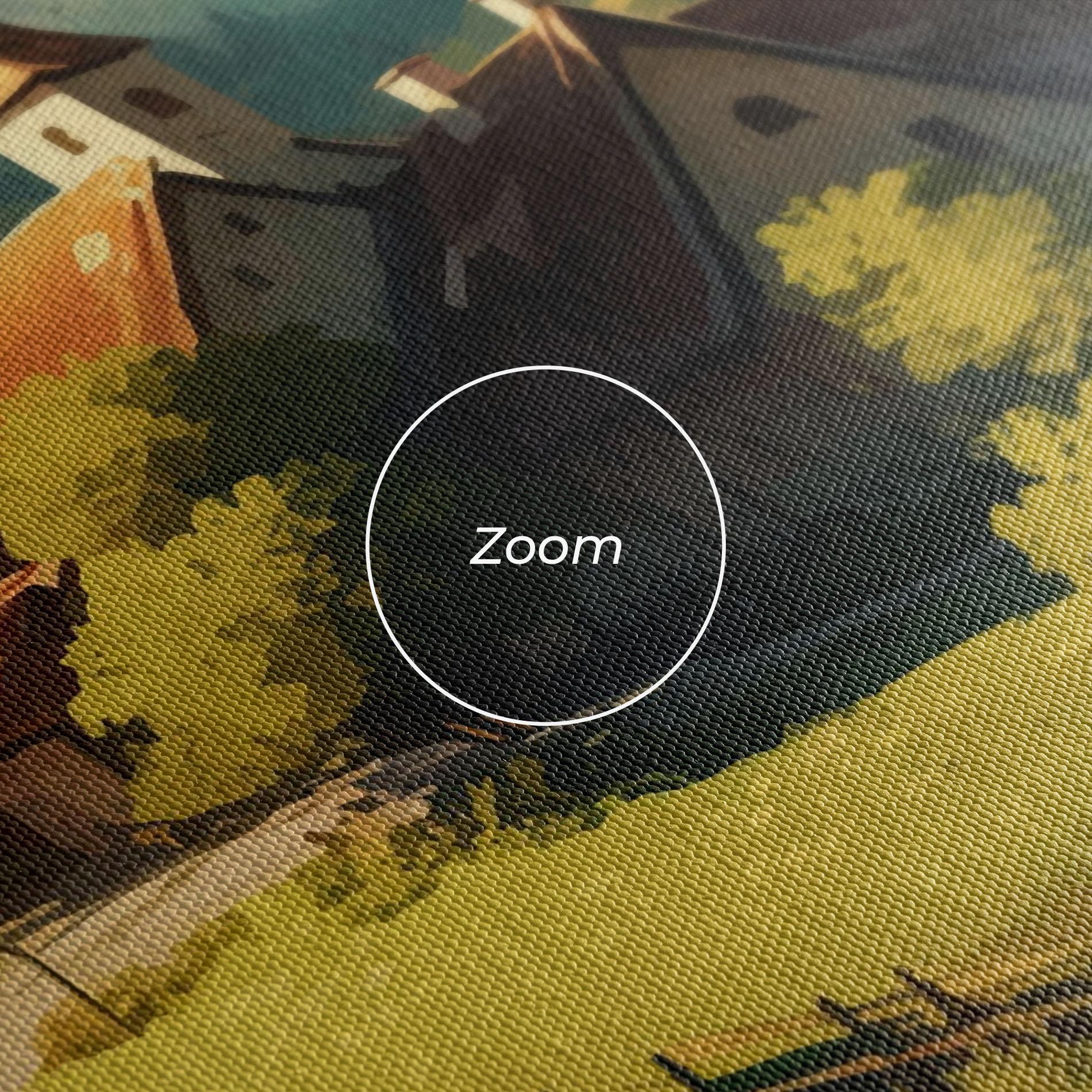 Картина на платно Village Dreamy View mockup 3