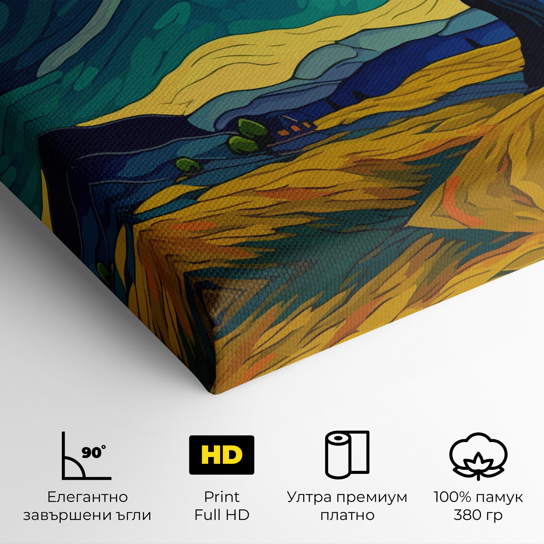 Картина на платно Abstract Rural Art mockup 4