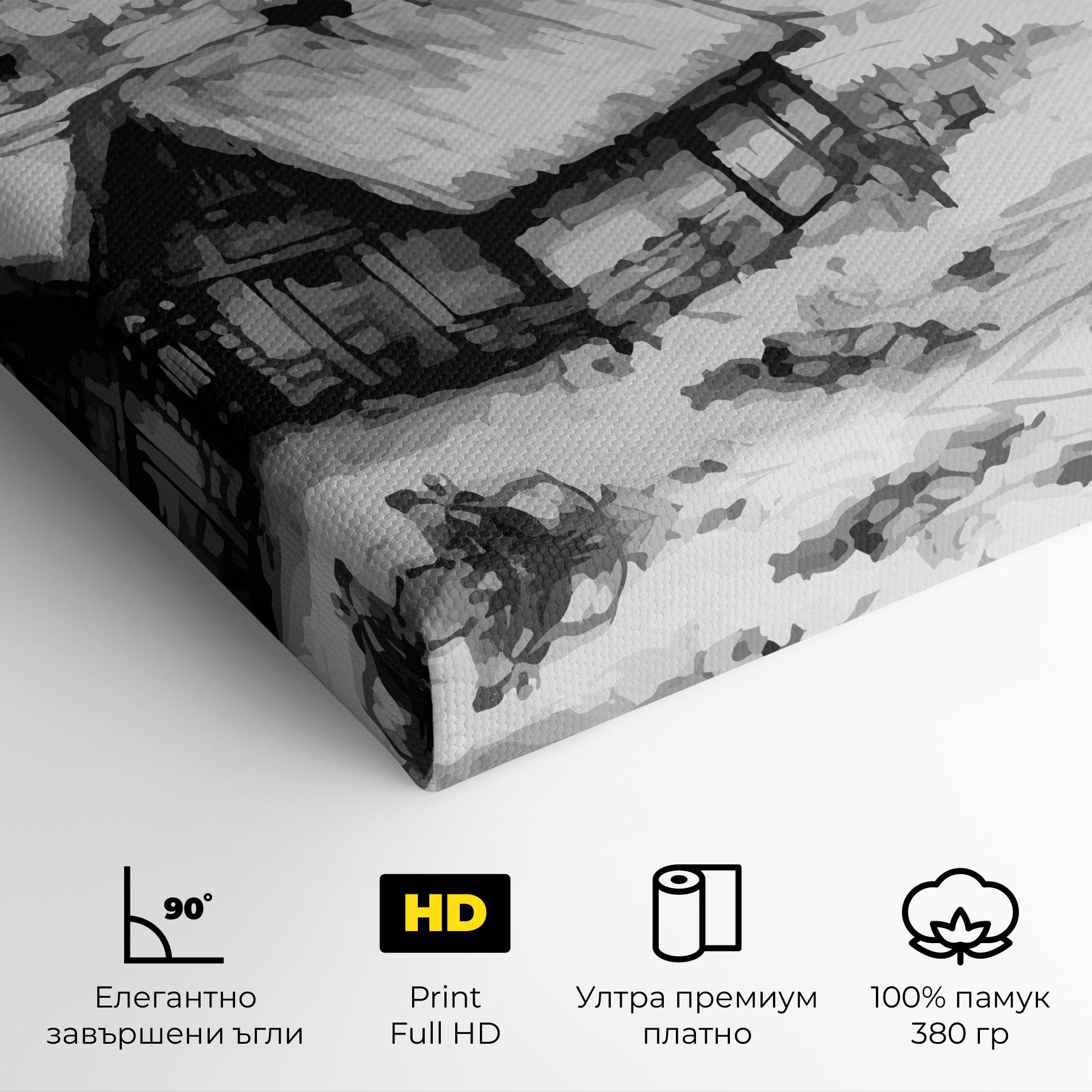 Картина на платно Farm Grey Ink mockup 4