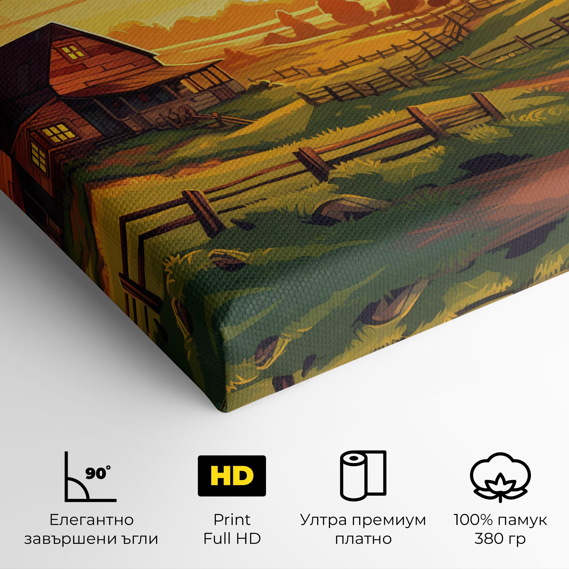 Картина на платно Farmhouse Sunlight mockup 4