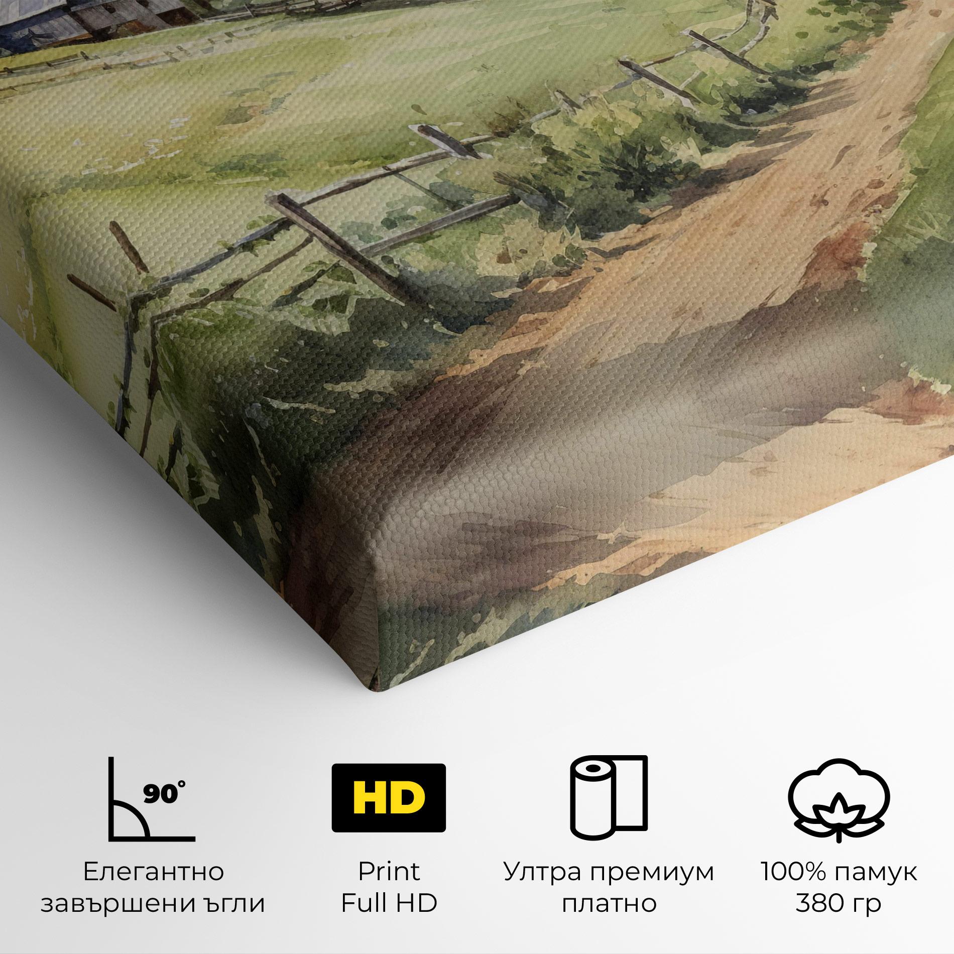 Картина на платно Rural Farm mockup 4