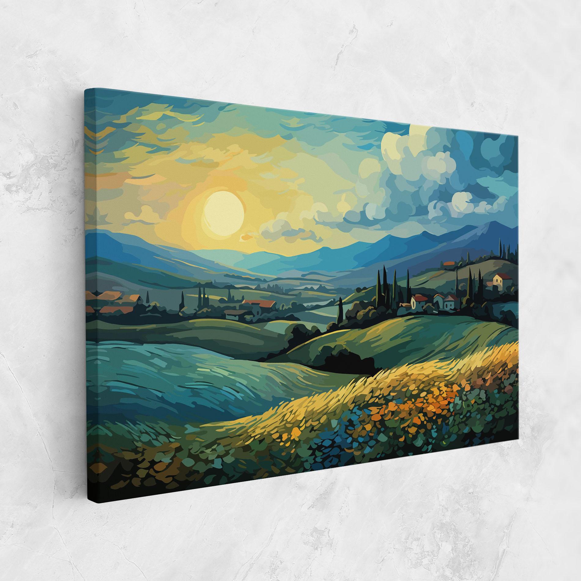 Картина на платно Fantasy Blue View mockup 1