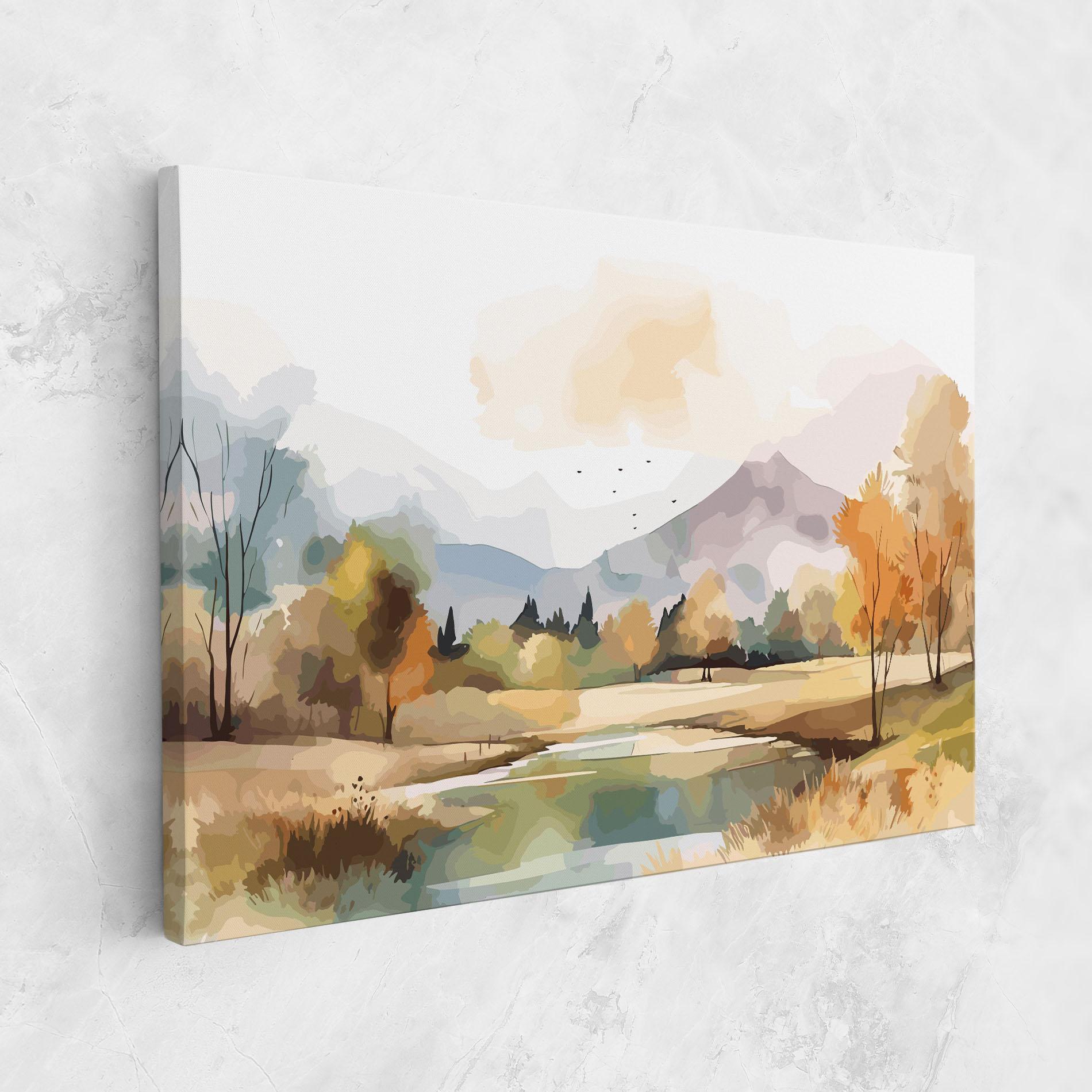 Картина на платно Rural Lake View mockup 1