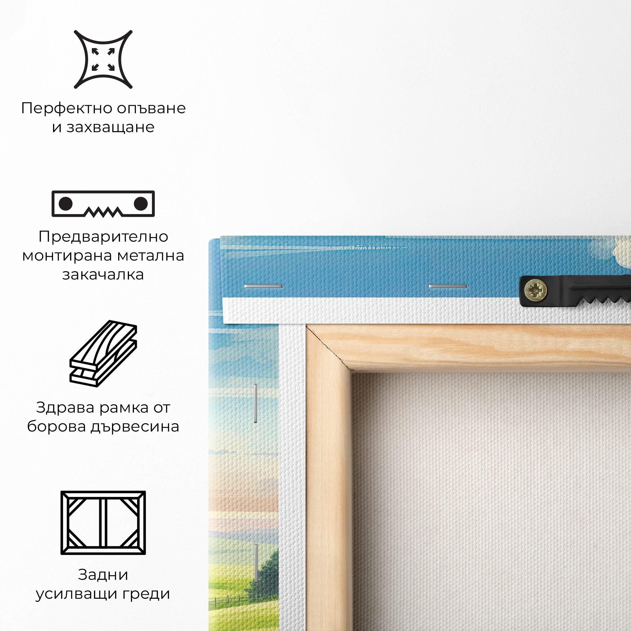 Картина на платно Calming Rural View mockup 5