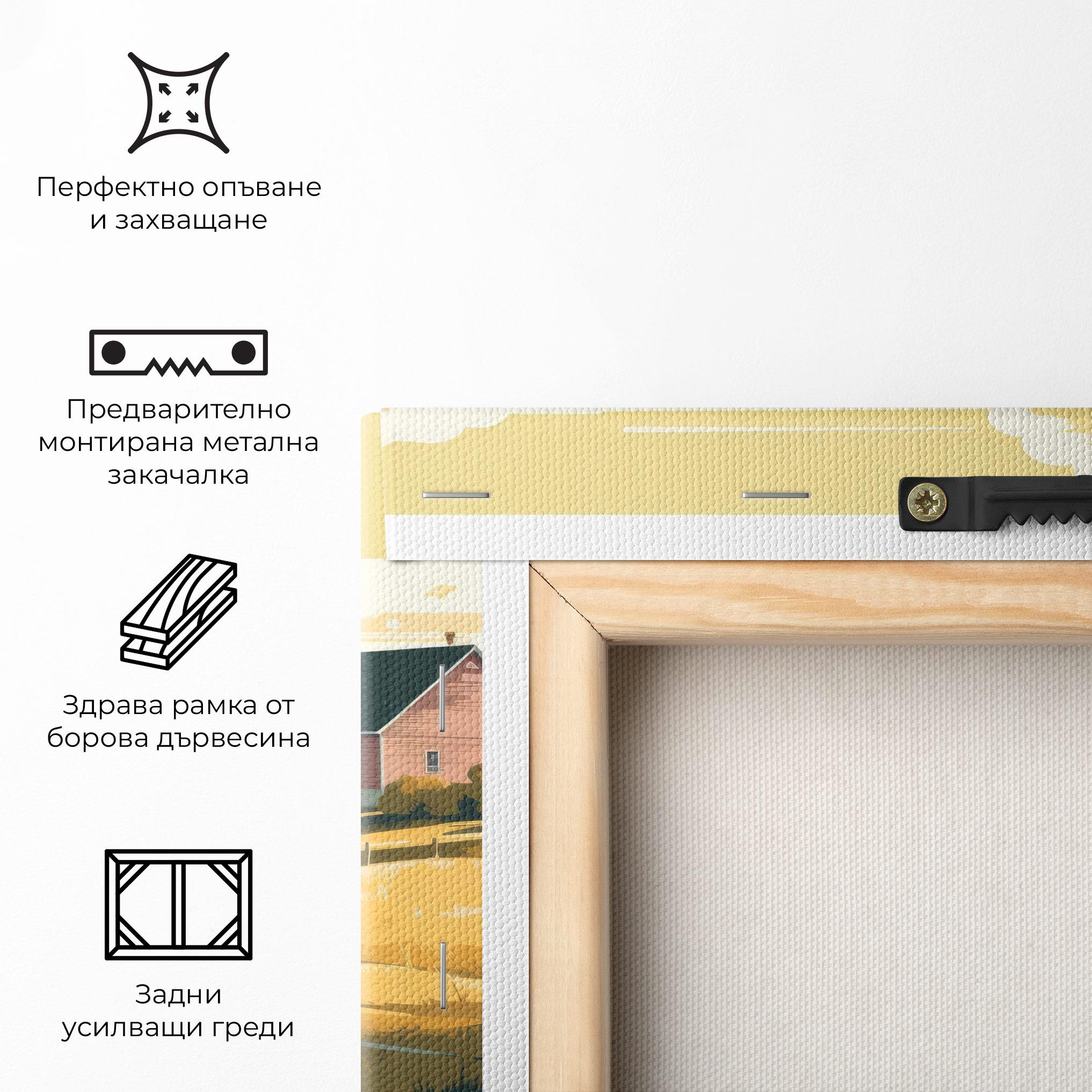 Картина на платно Cows Sunlight Farm mockup 5