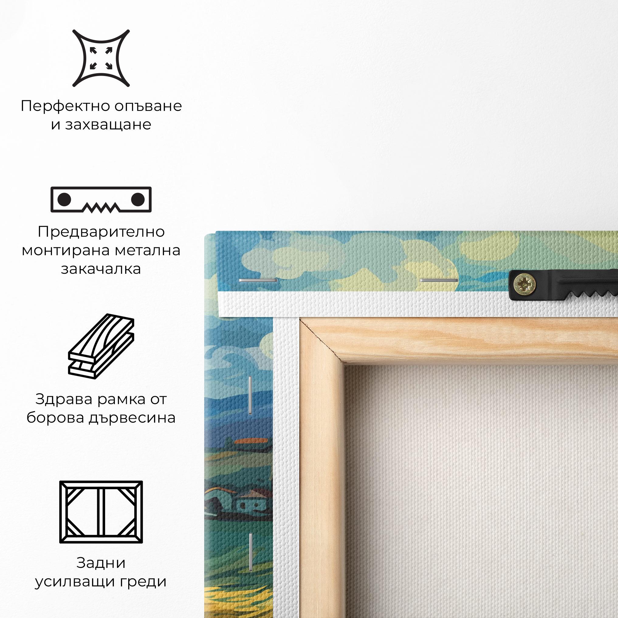 Картина на платно Fantasy Blue View mockup 5