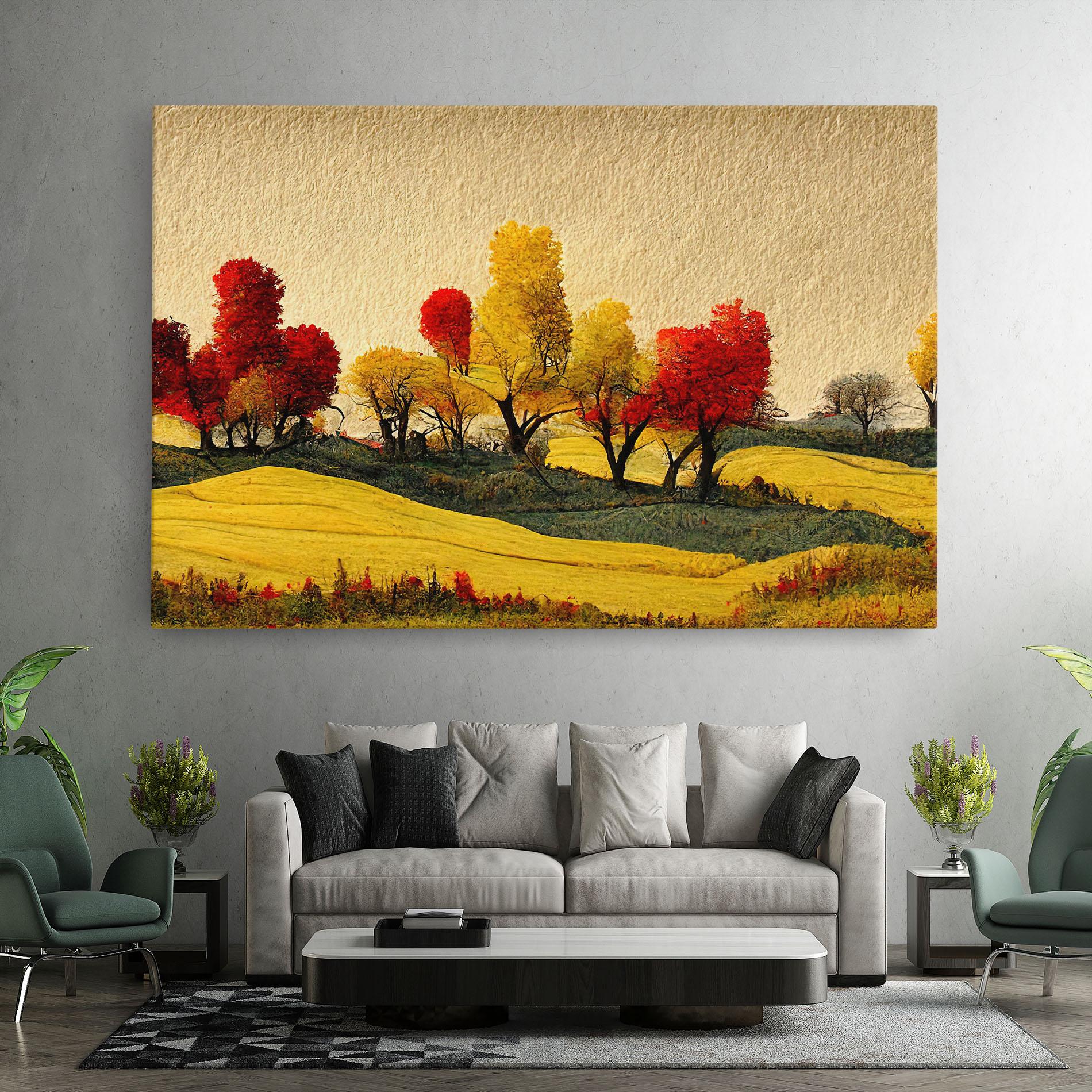 Картина на платно Autumn Paper Style mockup 7