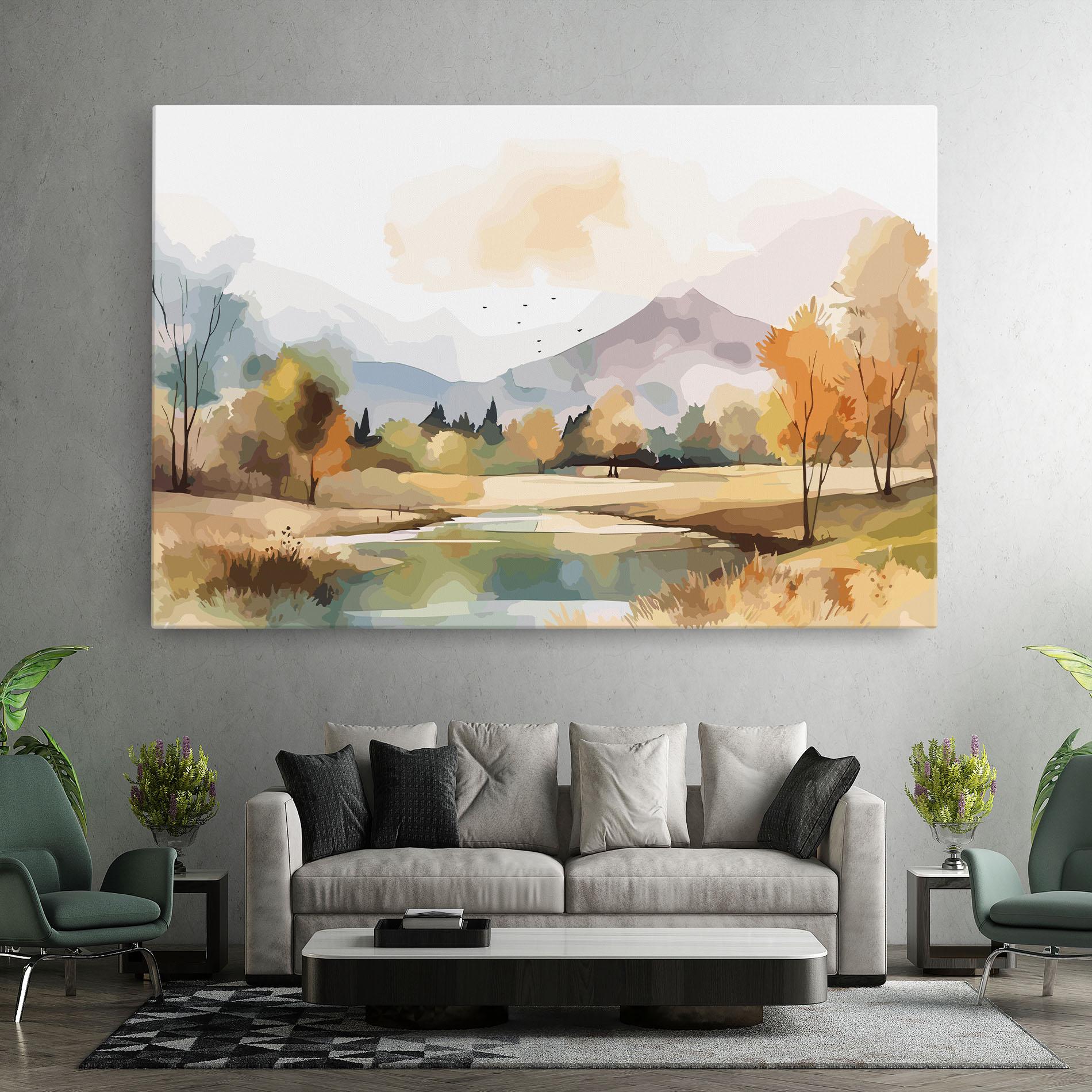 Картина на платно Rural Lake View mockup 7