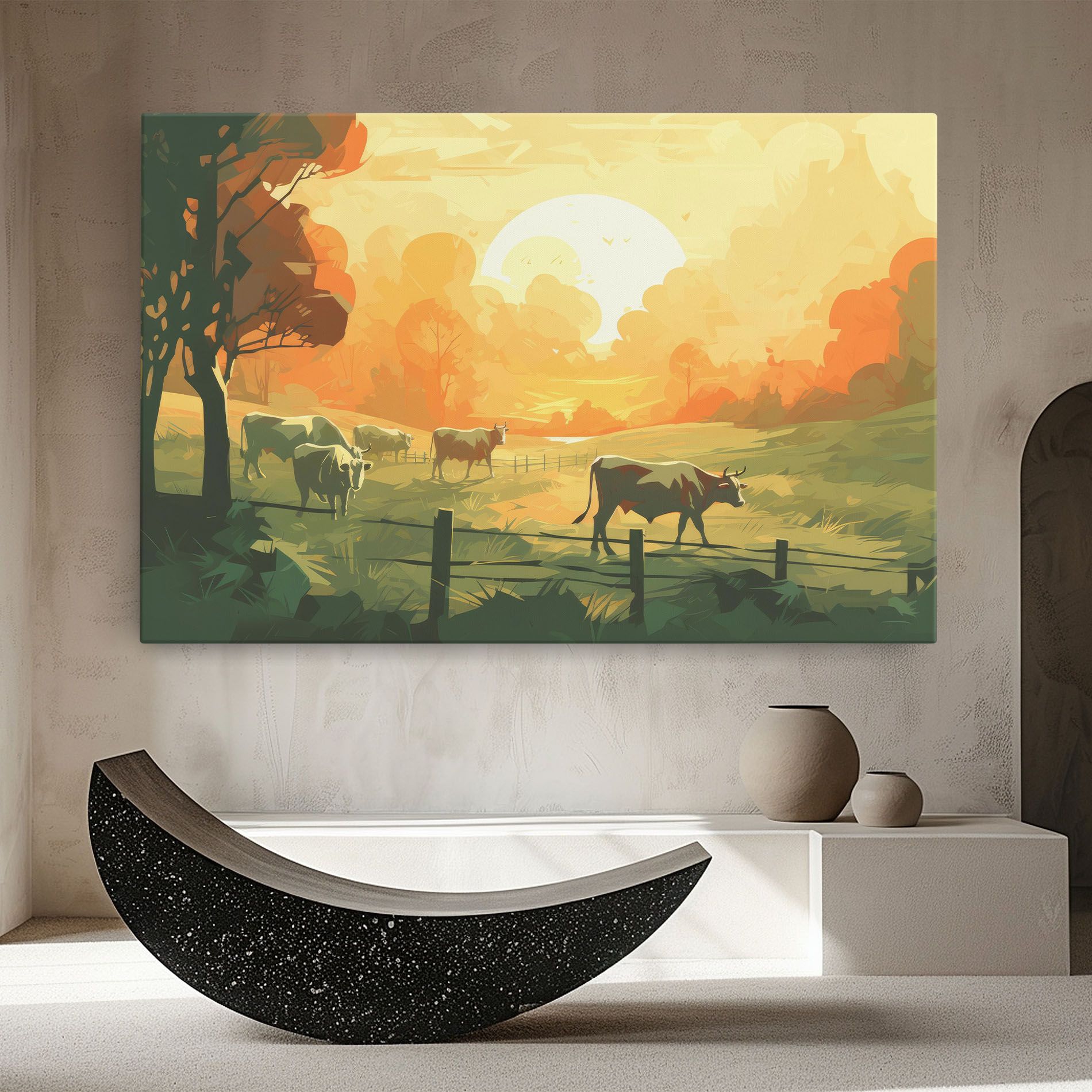 Cows Grazing mockup 8