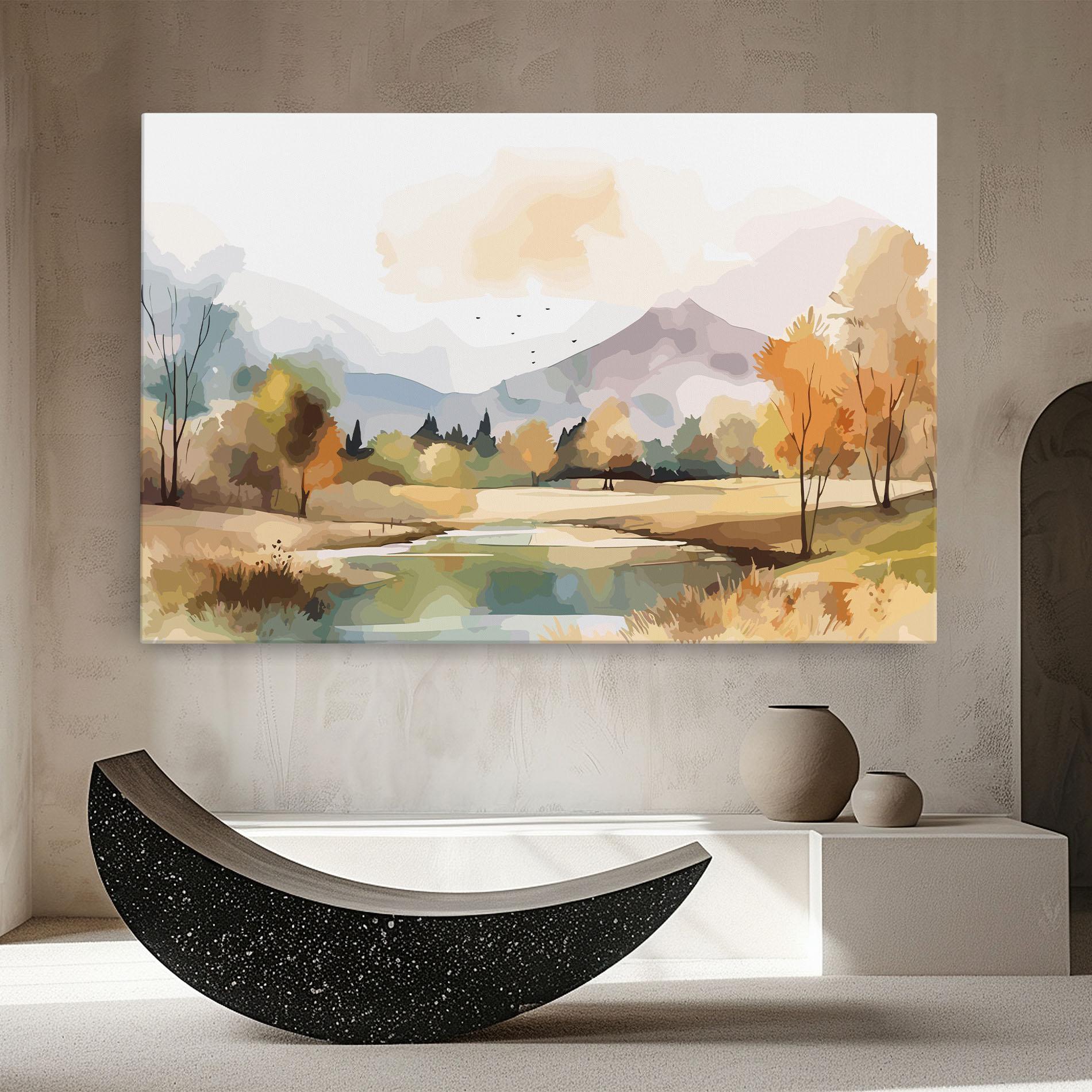 Картина на платно Rural Lake View mockup 8