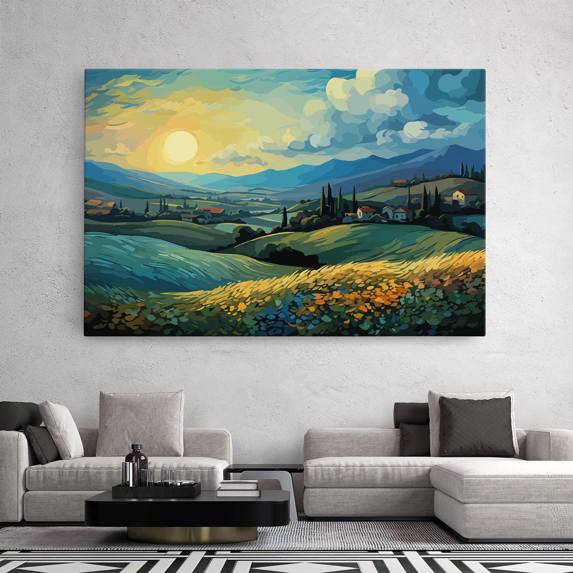 Картина на платно Fantasy Blue View mockup 2