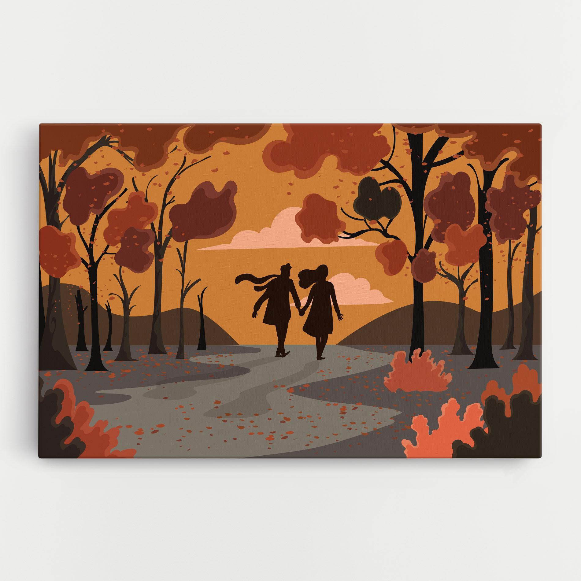 Картина на платно Autumn Couple mockup 0