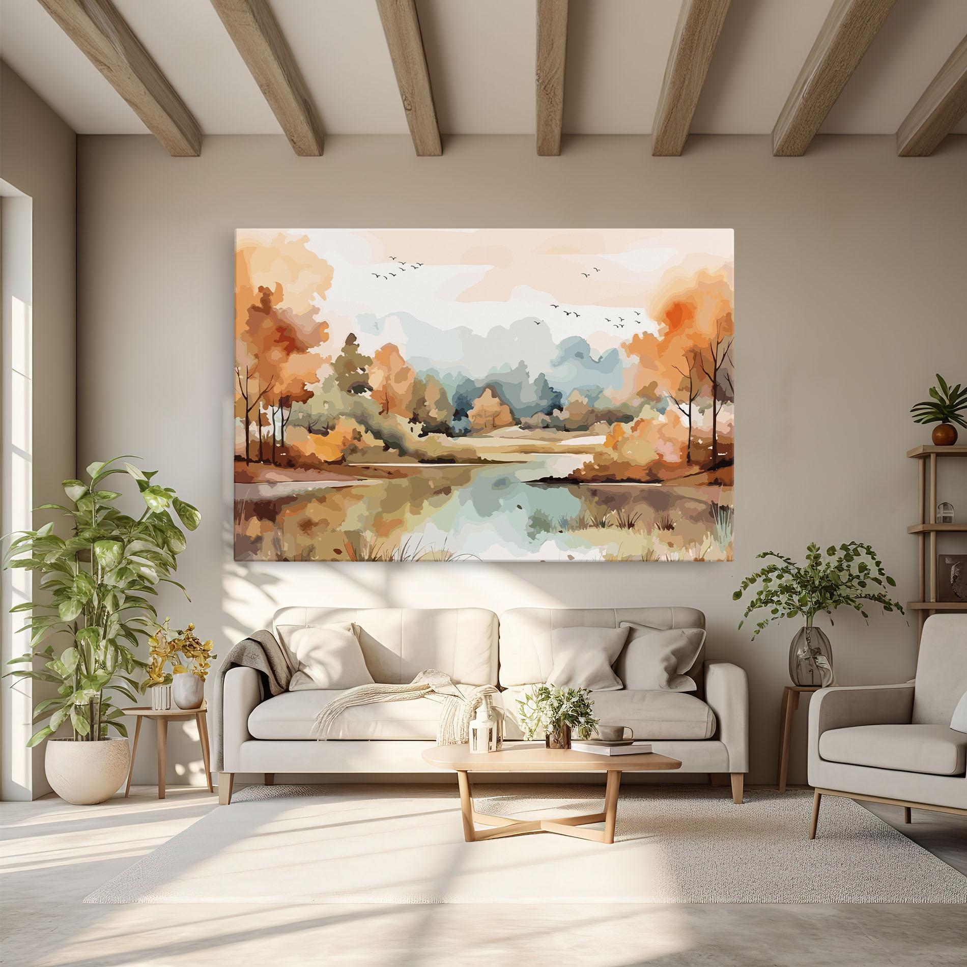 Картина на платно Watercolor Autumn mockup 6