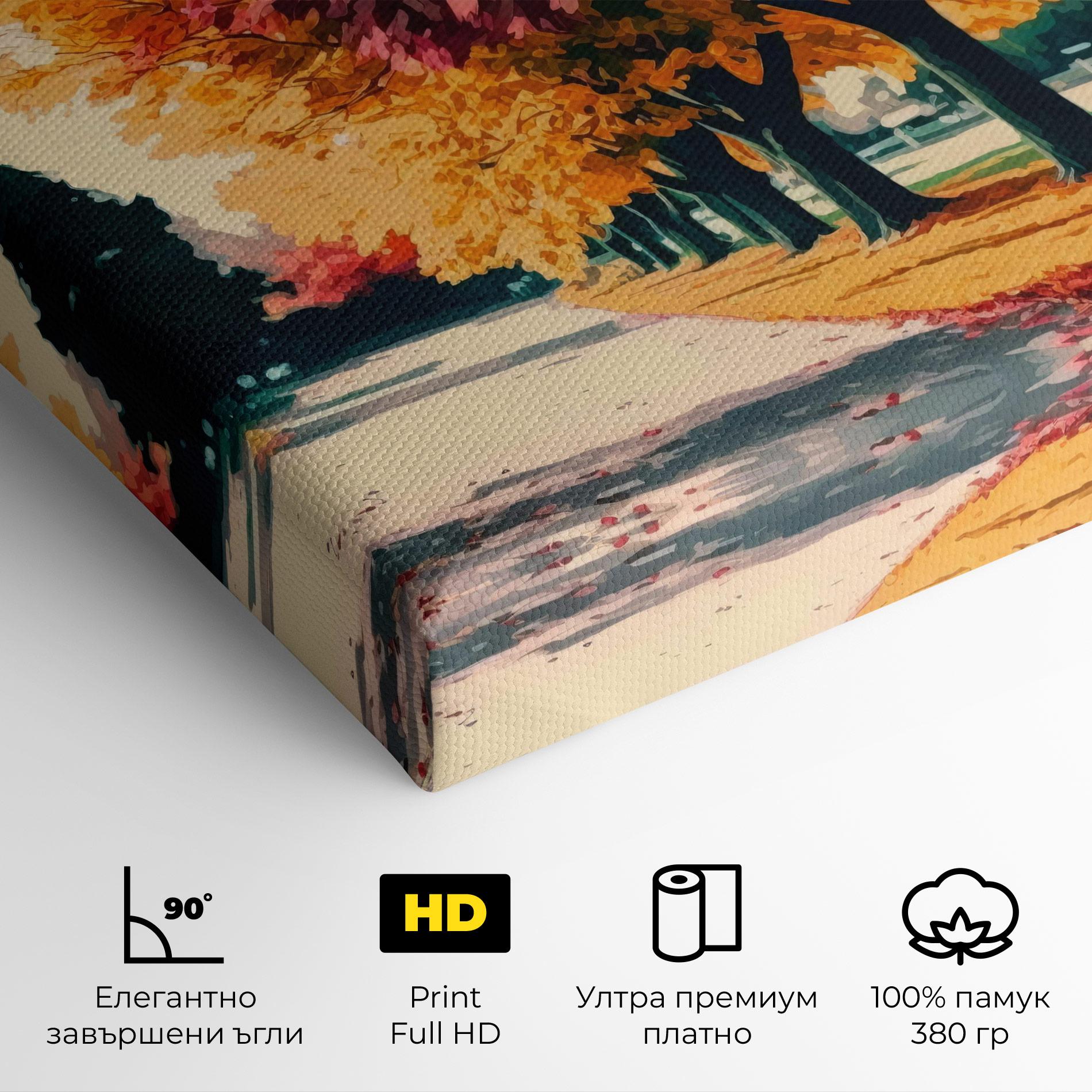 Картина на платно Autumn Park mockup 4
