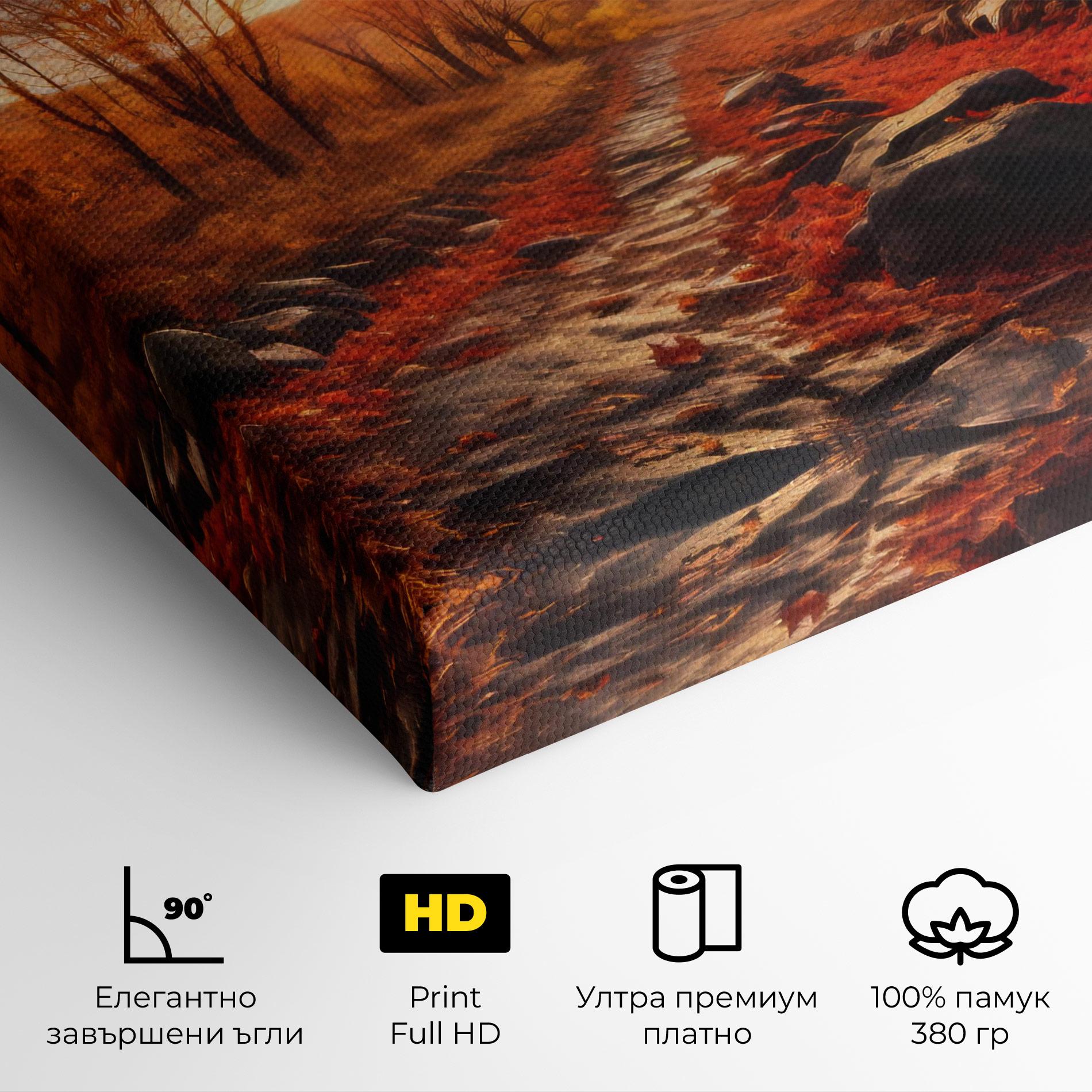 Картина на платно Autumn Path mockup 4