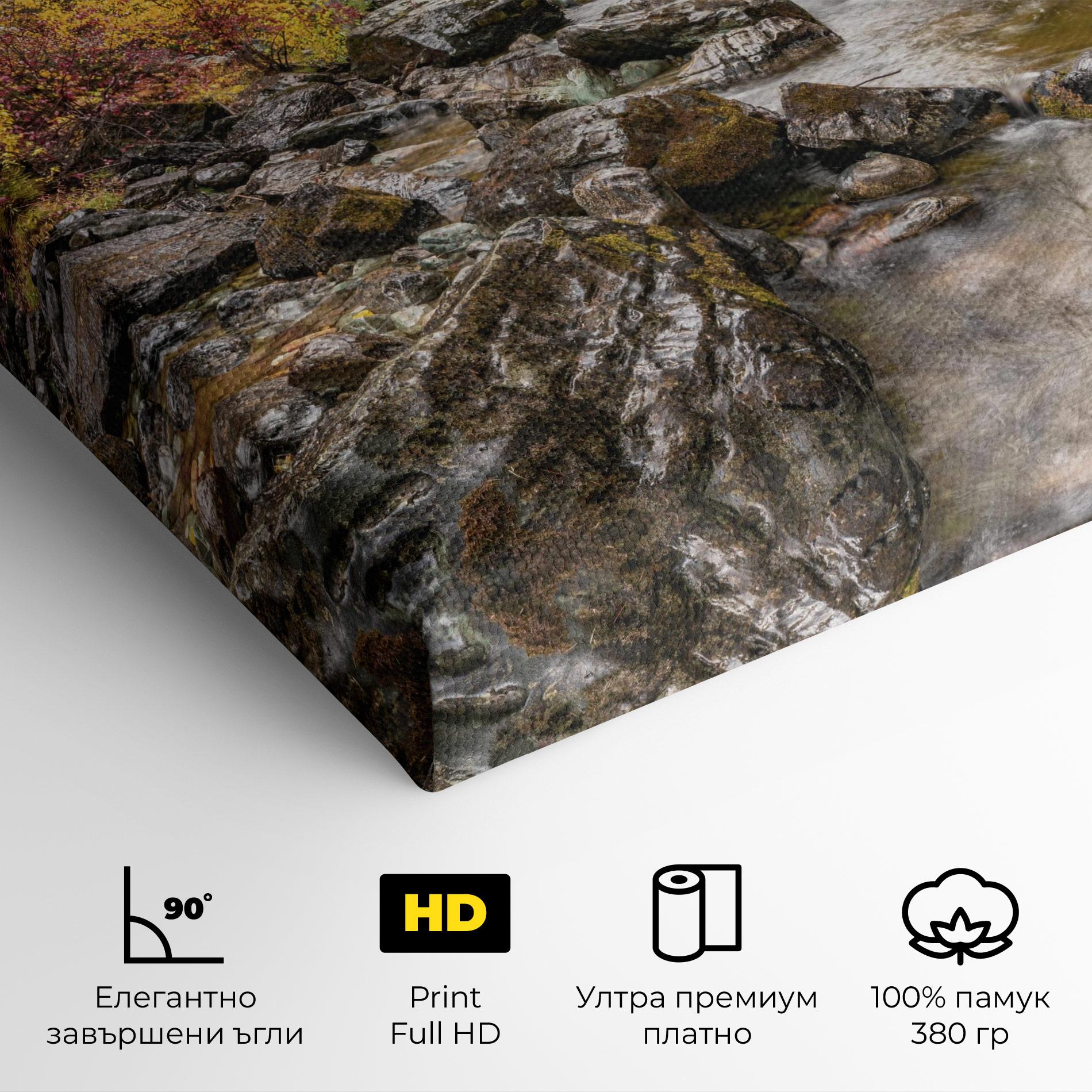 Картина на платно Autumn Stream mockup 4